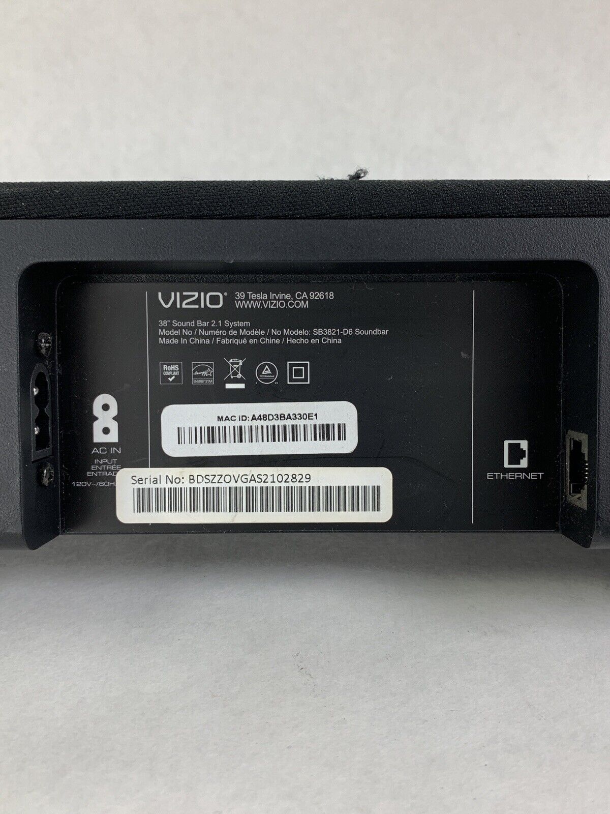 Vizio Sound System SB3821-D6 Soundbar and Subwoofer Tested