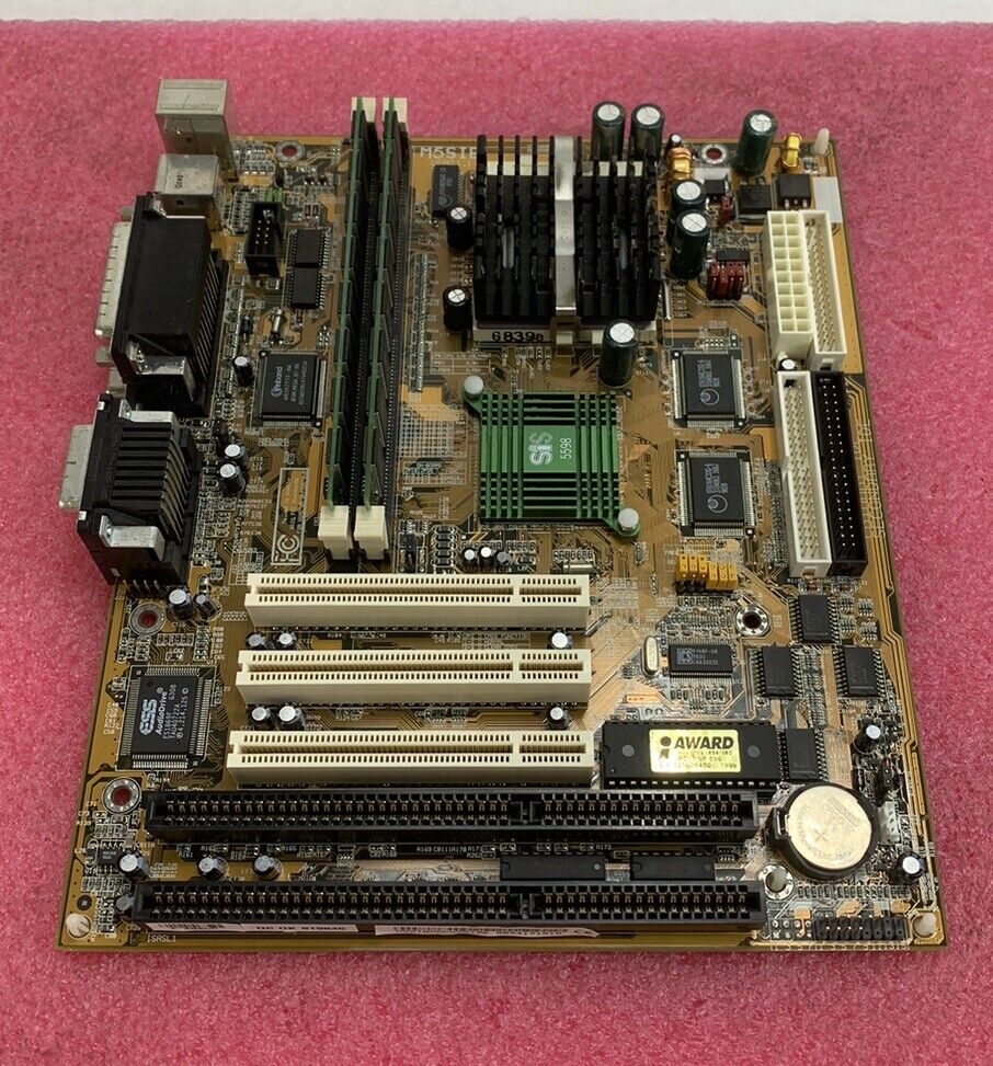 SIS M5SIB Motherboard AMD-K6 3D 300MHz 60MB RAM 2x ISA w/Shield