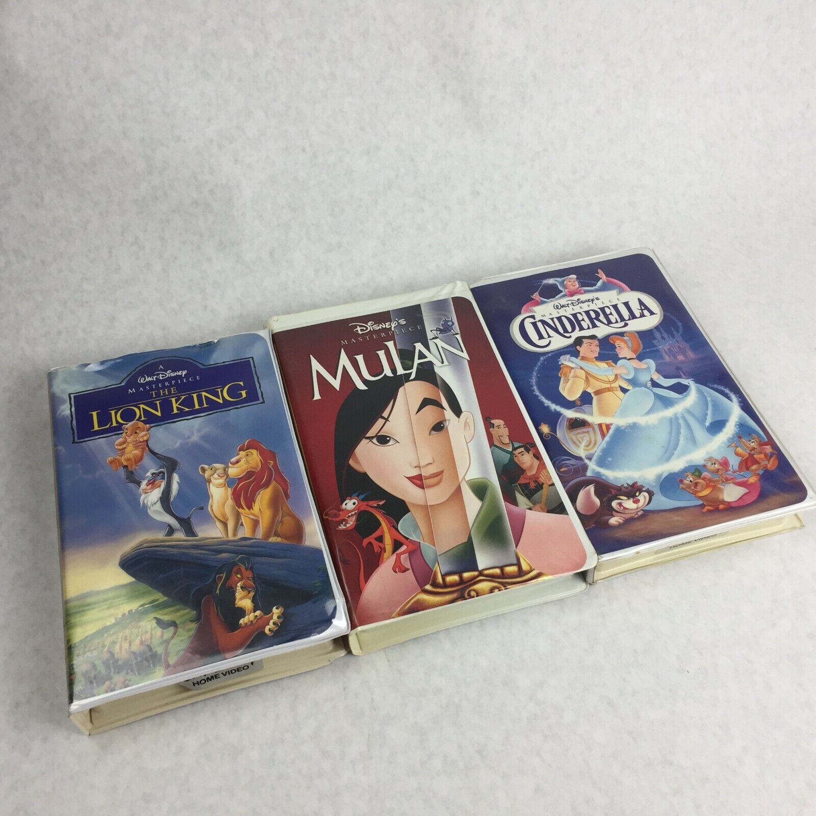 A Walt Disney Masterpiece Lion King Mulan Cinderella VHS Family Classic Movies