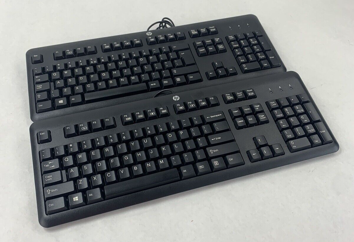 Lot 2 HP USB Wired Keyboard Model KU-1156