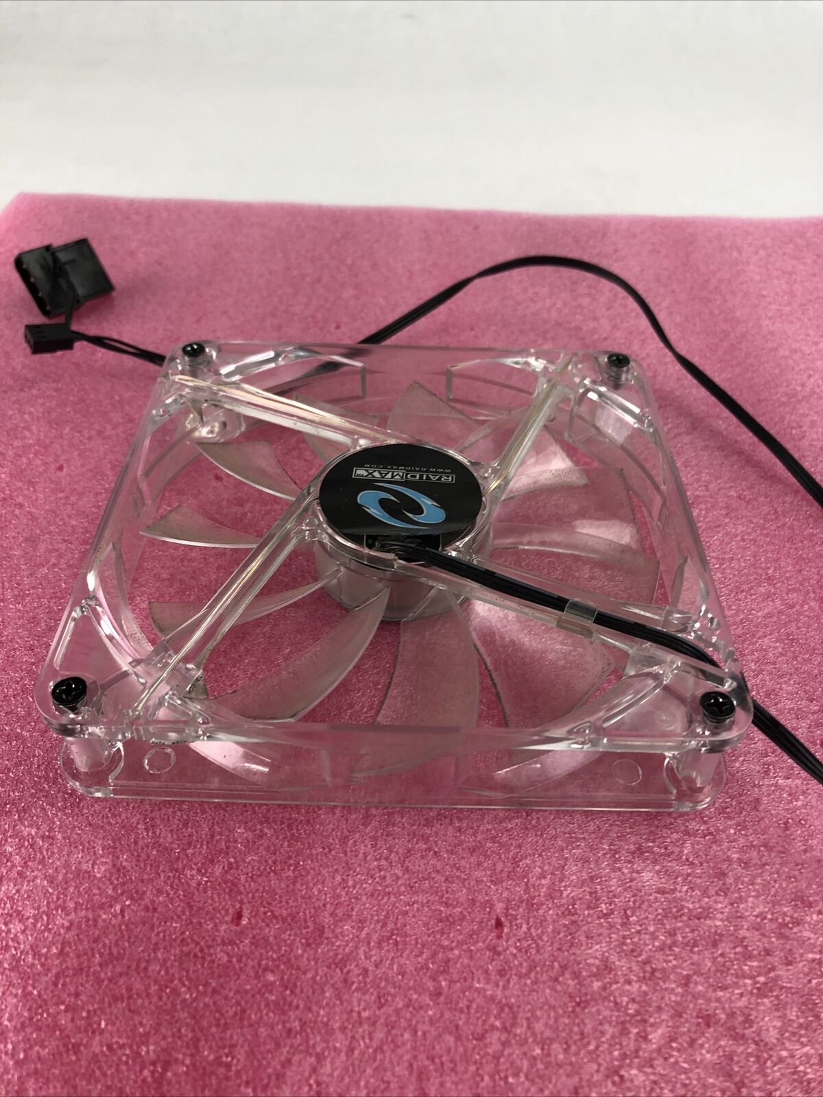 RaidMax 140MM Case Fan Clear w/blue LEDs