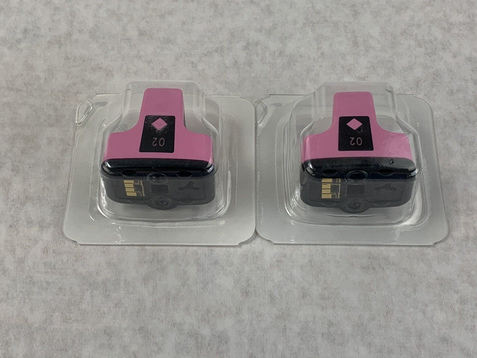 Lot(2) HP PhotoSmart Light Magenta Pink 02 Ink Cartridge NIB Genuine C8775W