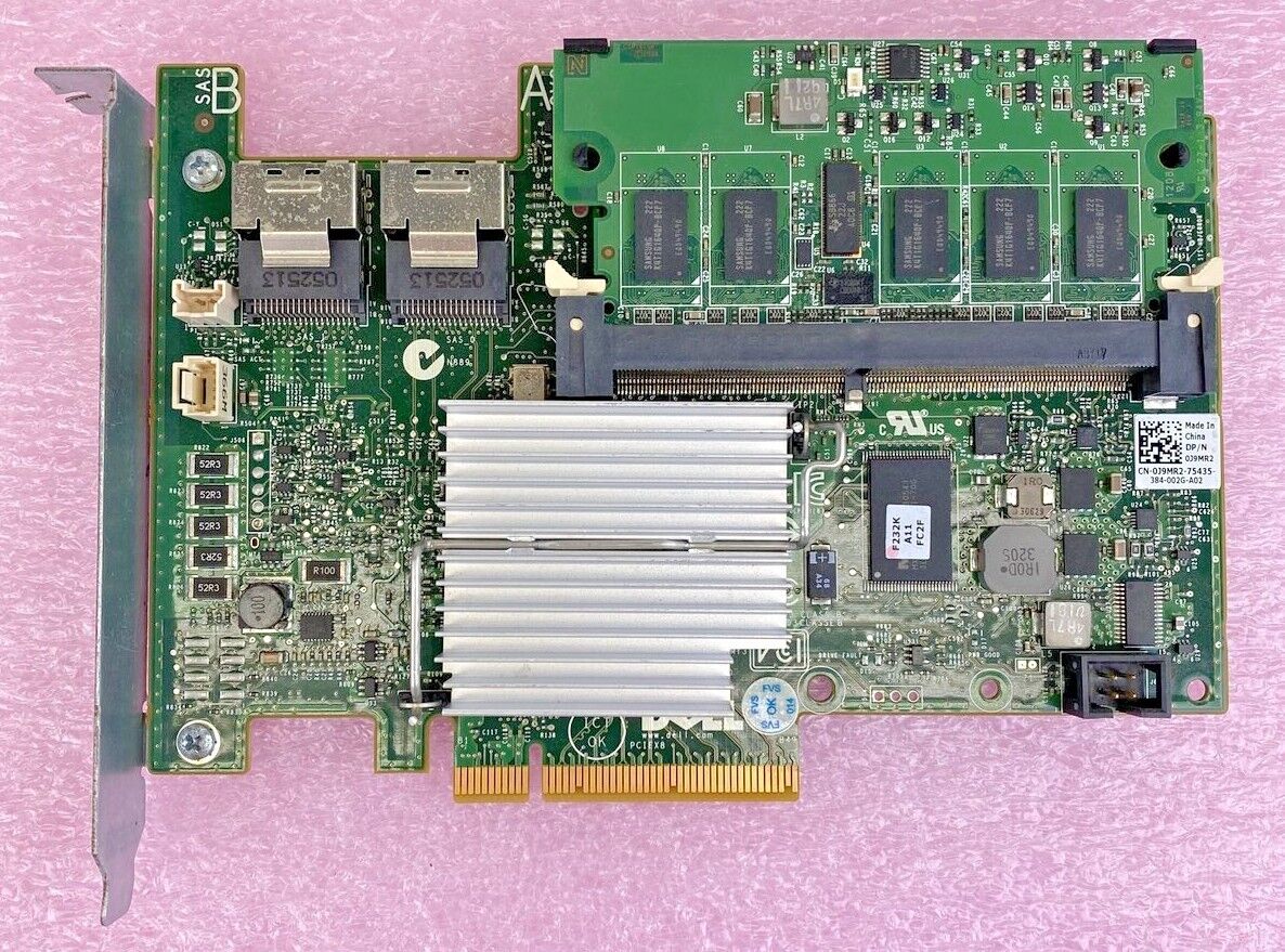 Dell 0Y421J Poweredge R710 R610 PCI-e 6Gbs SAS RAID Controller Card + RAM 0XXFVX