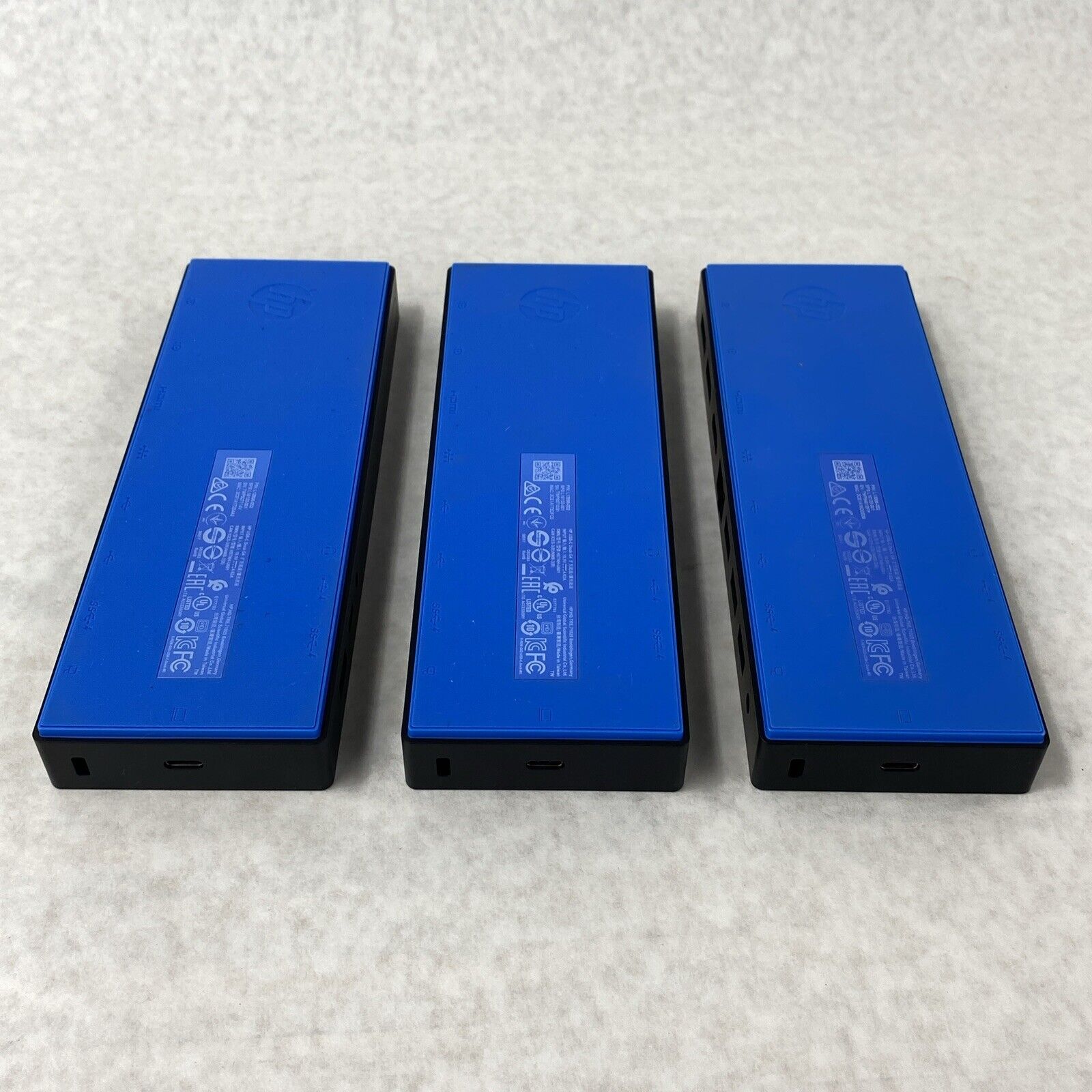 Lot of 3 HP L13898-002 USB-C Dock G4 Blue/Black - Tested