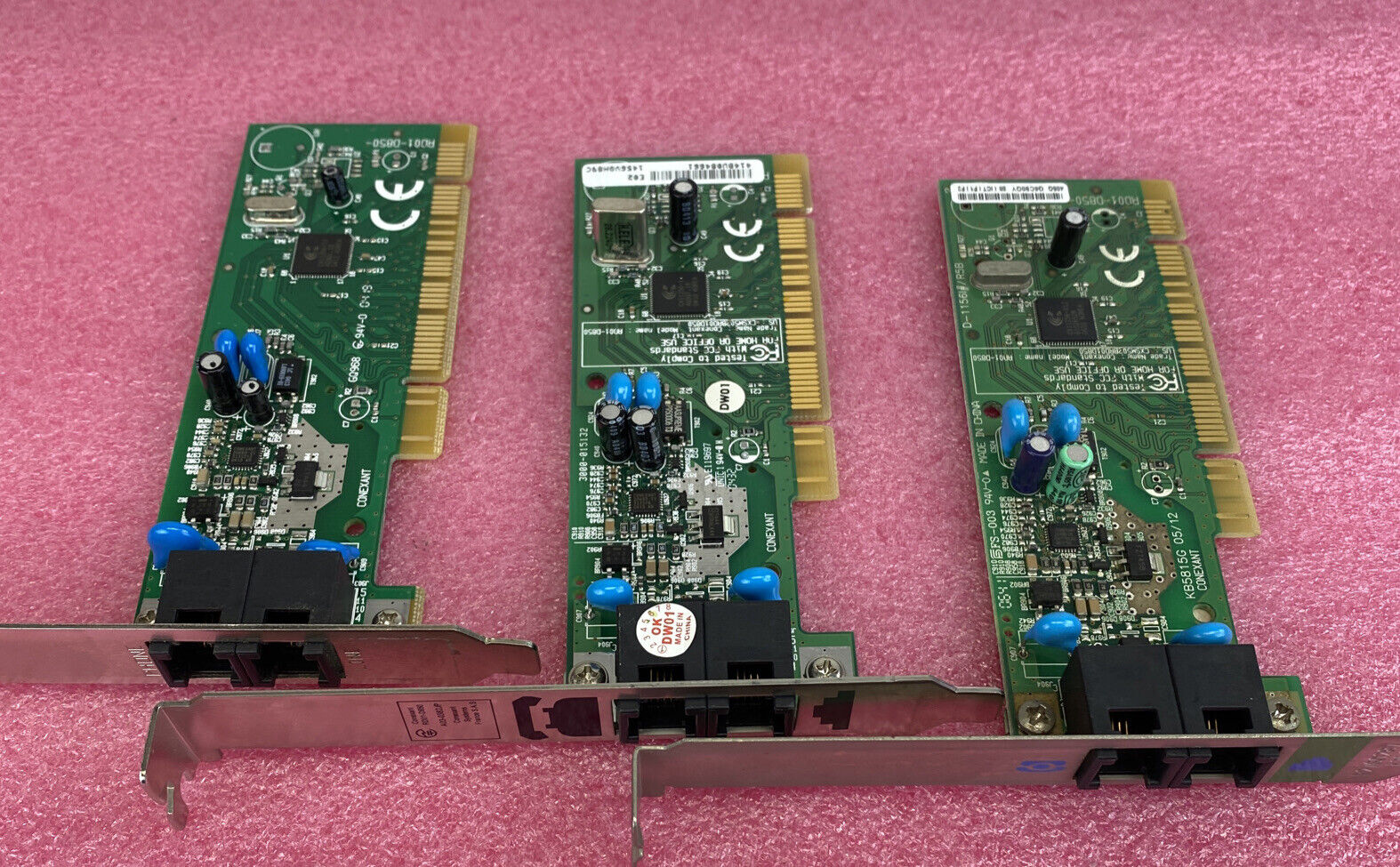 Anatel RD01-D850 Conexant 56k data fax modem PCI cards Lot of 3