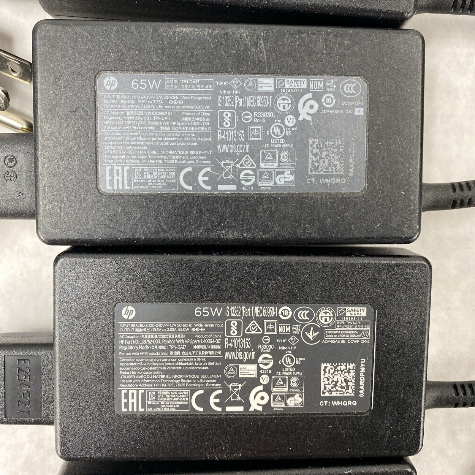 Lot( 5 ) HP L39752-003 TPN-DA17 65W 19.5V 3.33A AC Adapter Charger 7.4mm Barrel