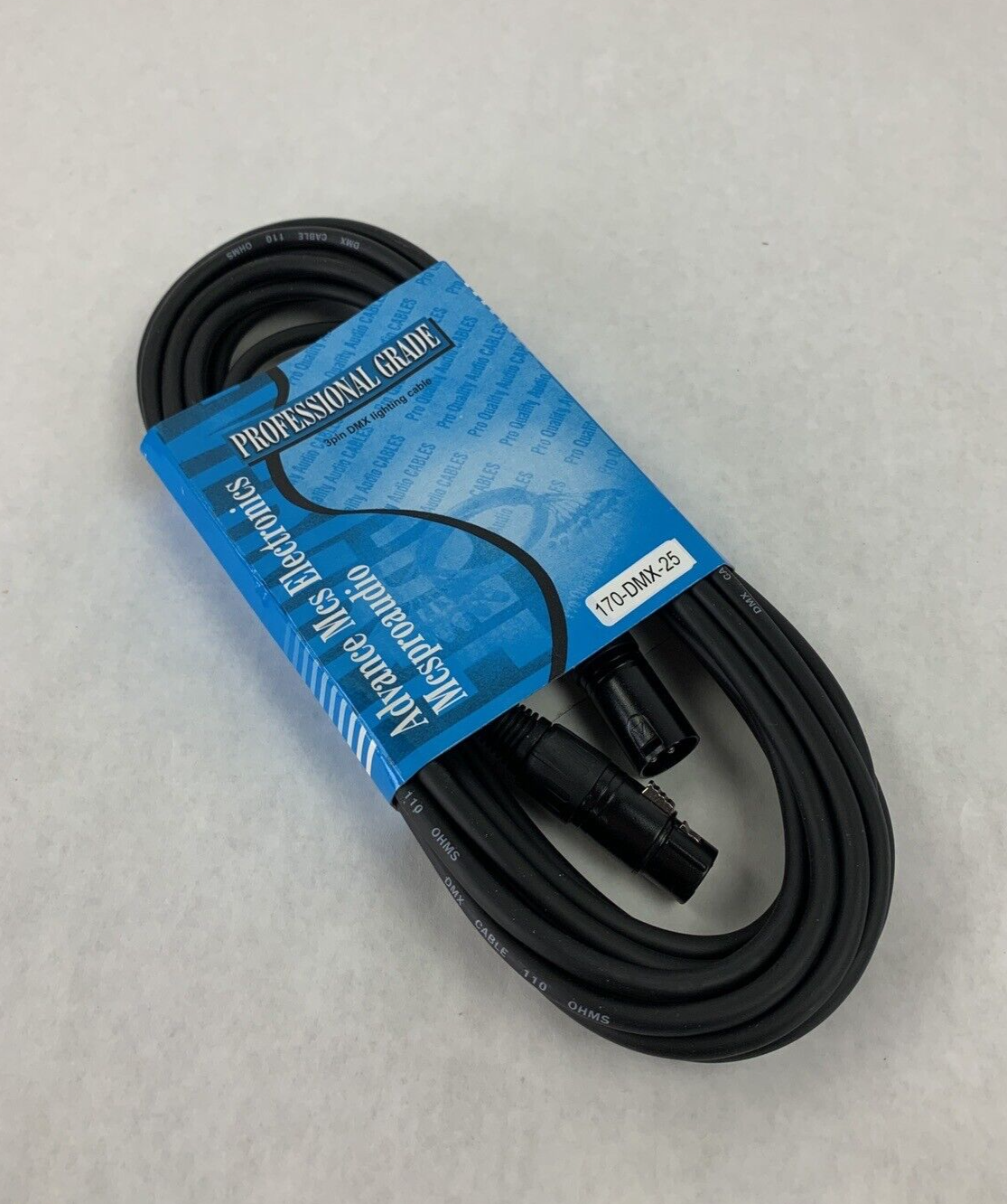 New Box Opened Professional Grade 25 FT 3Pin Male To Female XLR 170-DMX-25