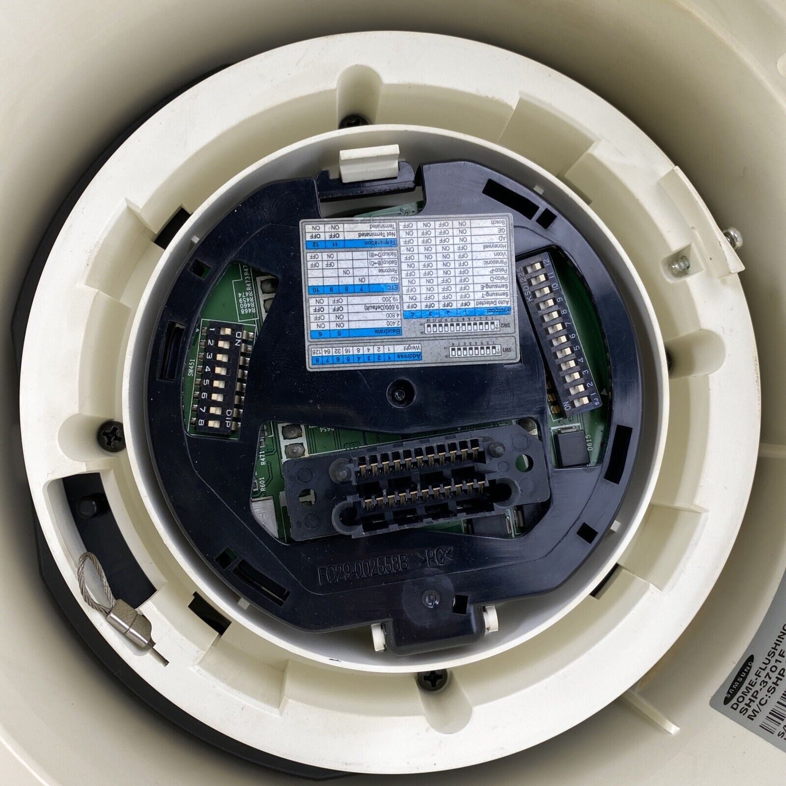 Hanwha SCP-2373N Digital Color PTZ Camera in SHP-3701F Dome-Flushing Housing