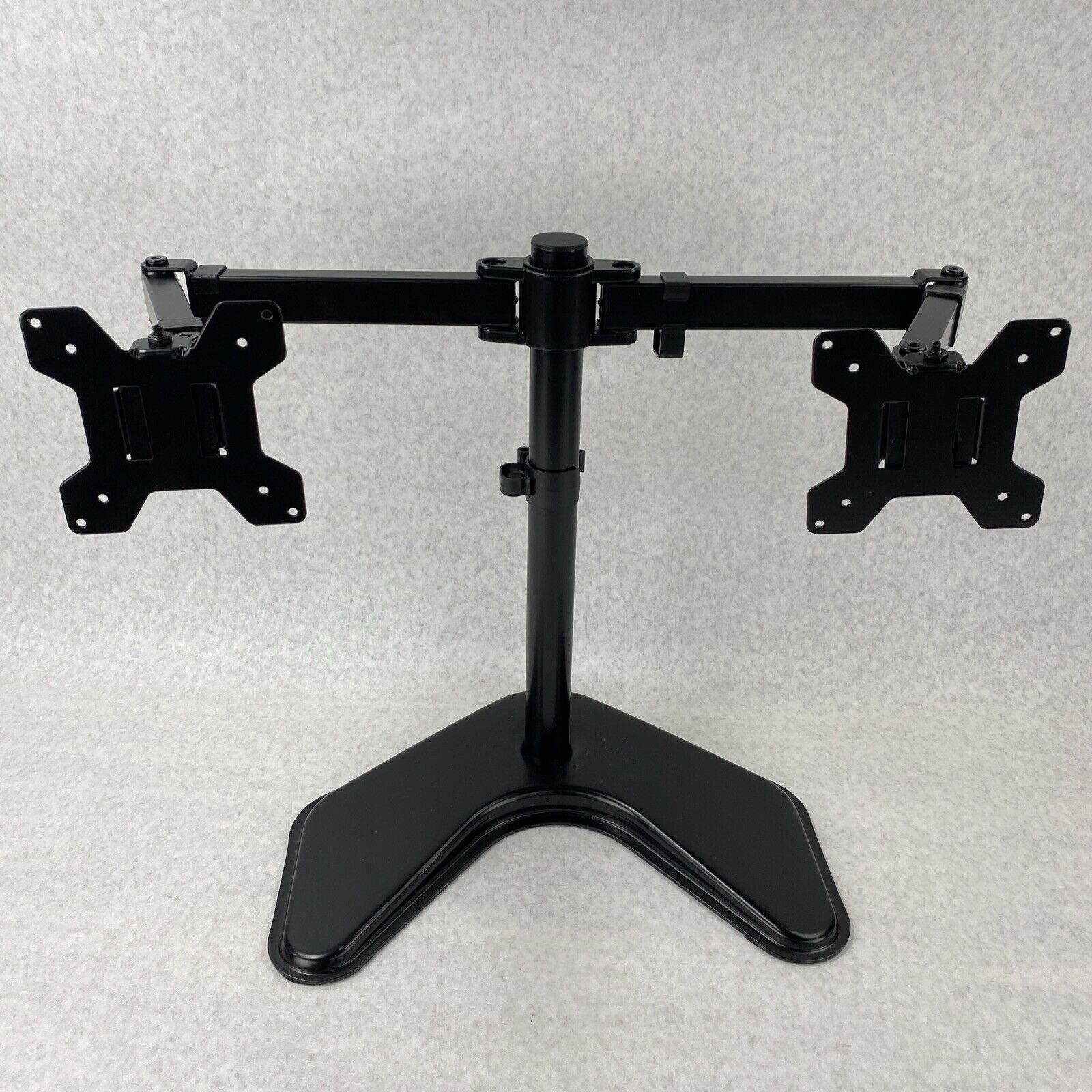 Wali MF002 Free Standing Fully Adjustable Dual LCD Monitor Desk Mount