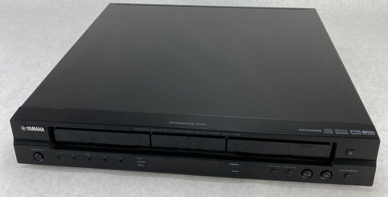 Yamaha DVD-C750 Natural Sound DVD Audio/Video SA-CD Player WORKS BUT BAD TRAY