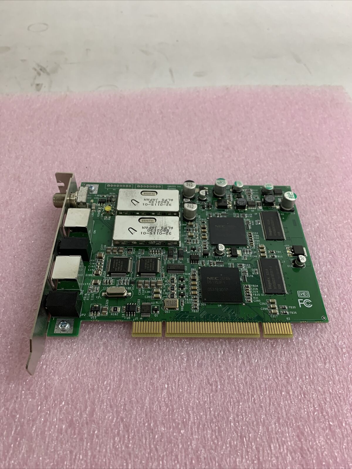 PC CN-0D6463 0D6463 Rev A00 Emuzed Rj Angel PCI Dual Tuner Interface Card