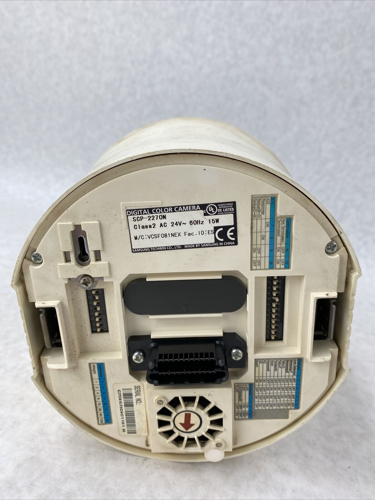 Hanwha SCP-2270N Digital Color PTZ Camera in SHP-3701F Dome-Flushing Housing