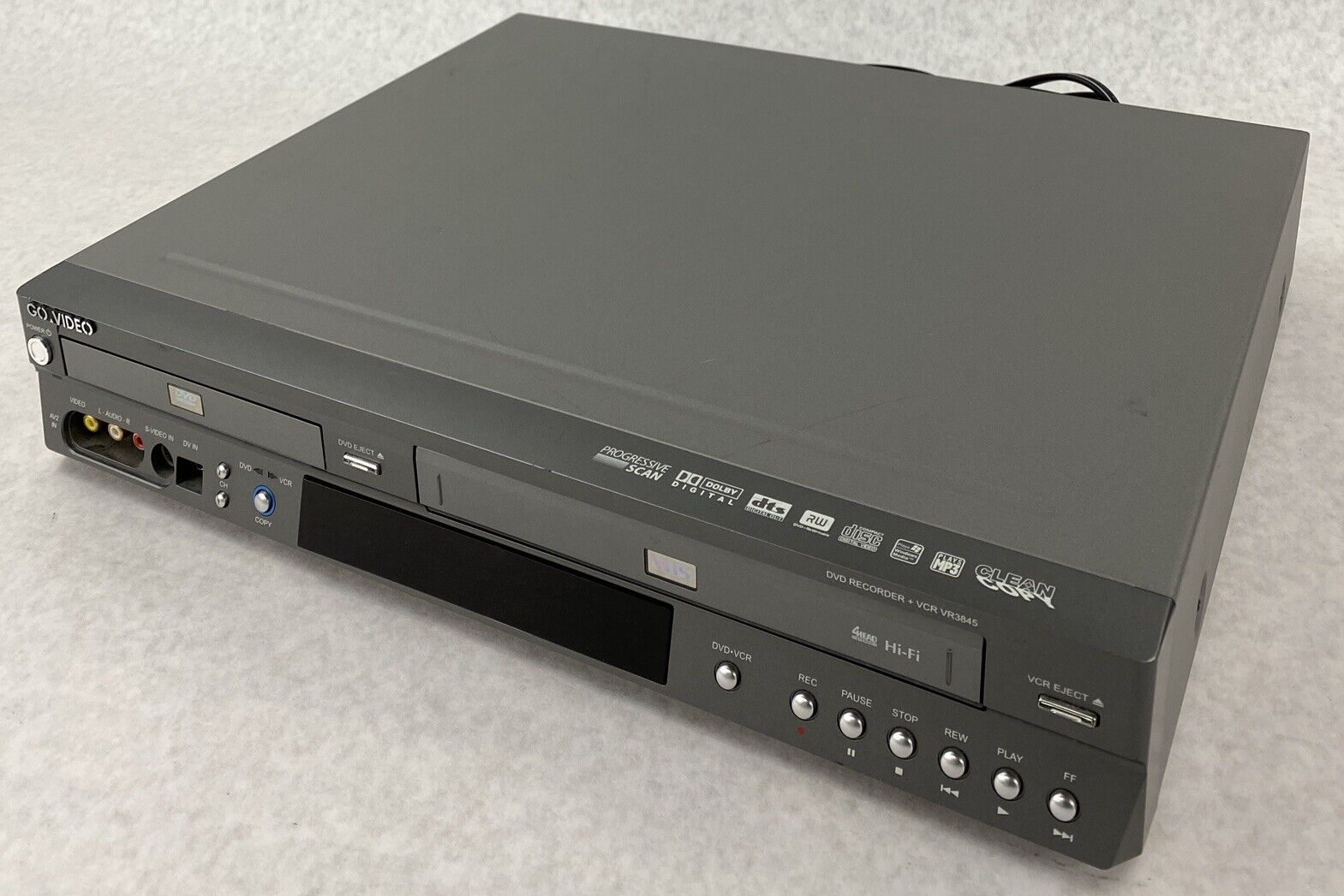 GoVideo VR3845 DVD Recorder VCR Combo UNTESTED NO REMOTE