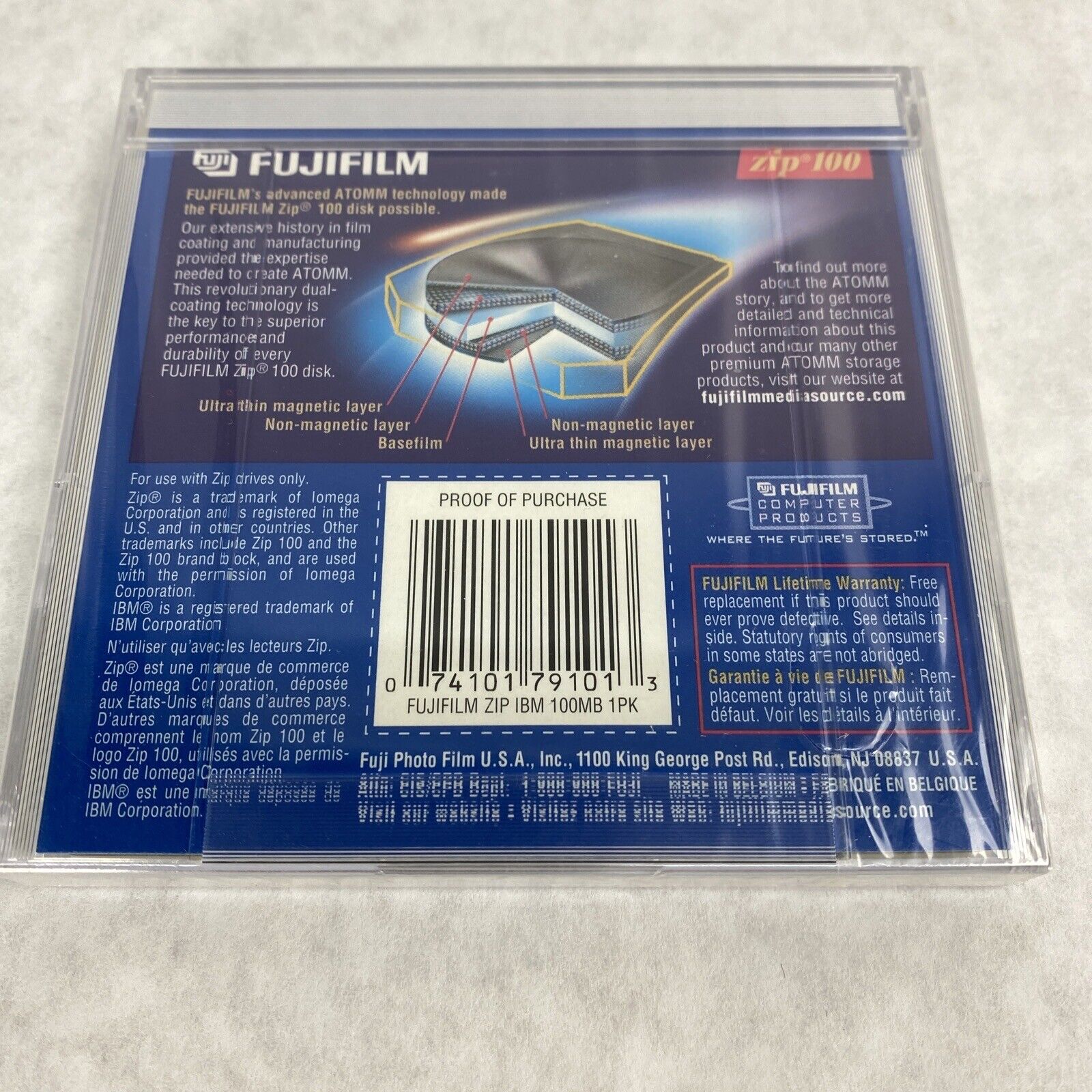 Lot( 5 ) FujiFilm 100mb Zip Disk Factory Sealed IBM Formatted