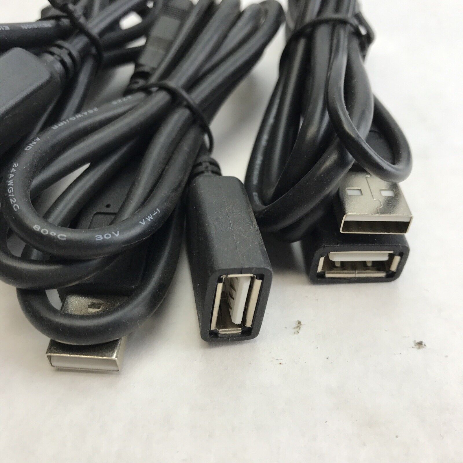 Lot of 46 USB 2.0 Dual Male to Female Power Adapter Y Splitter Cable Extender