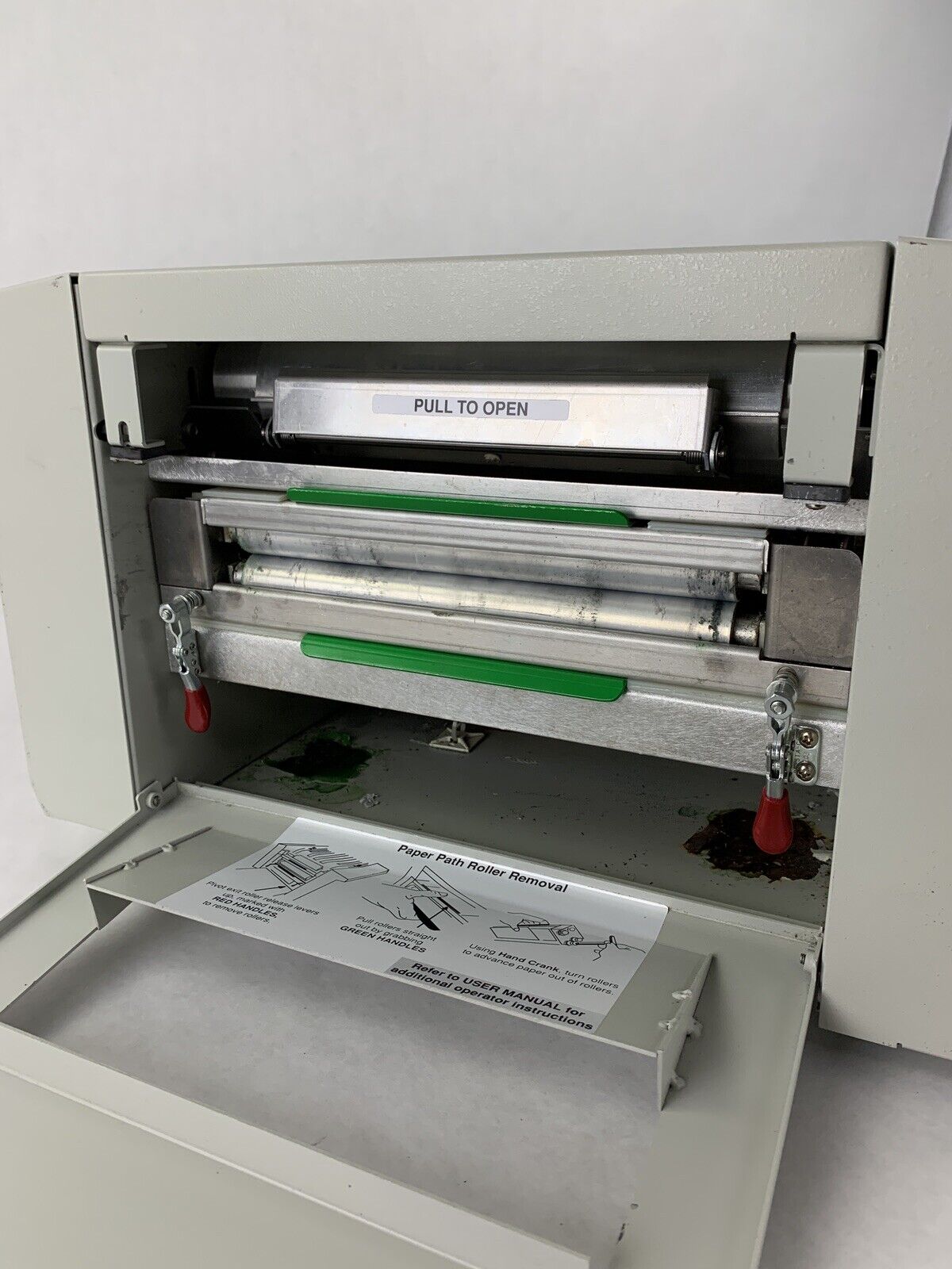 InfoSeal DFS-1000 Paper Folding and Envelope Sealing System Missing Paper Tray