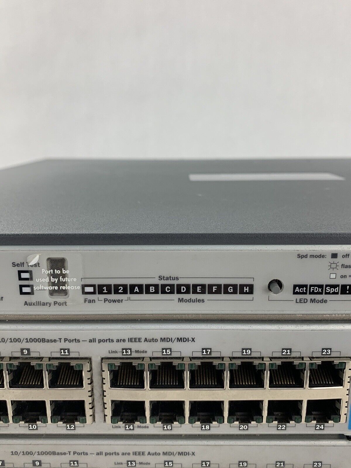 HP ProCurve Network Switch J8773A 4208VL Chassis w/ 6x J8768A and 2x J9033A