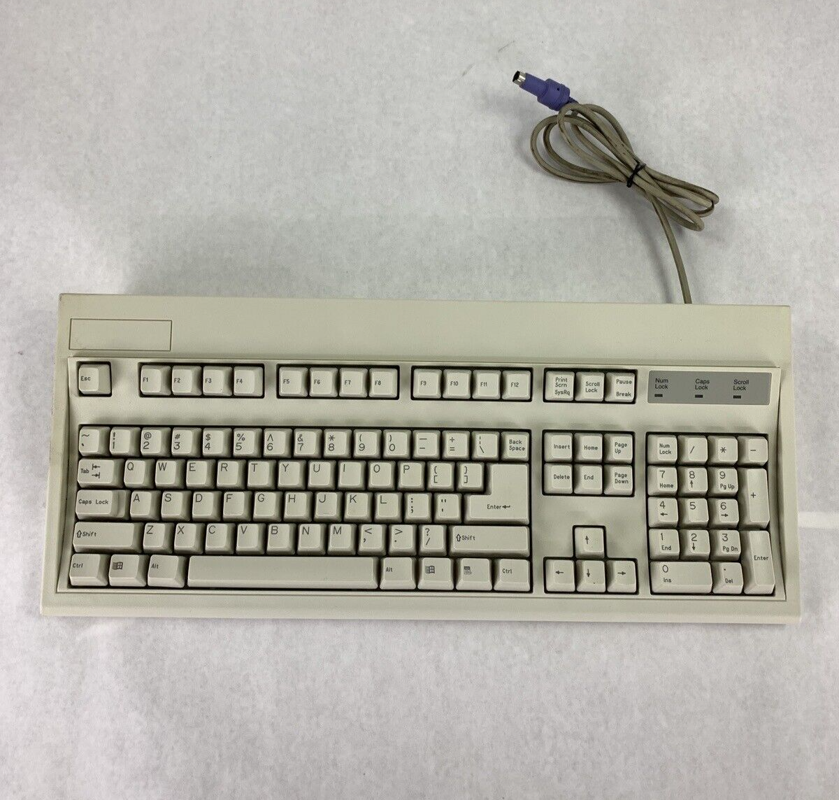 Vintage KeyTronic E03601QUS201-C Wired PS/2 Desktop Keyboard