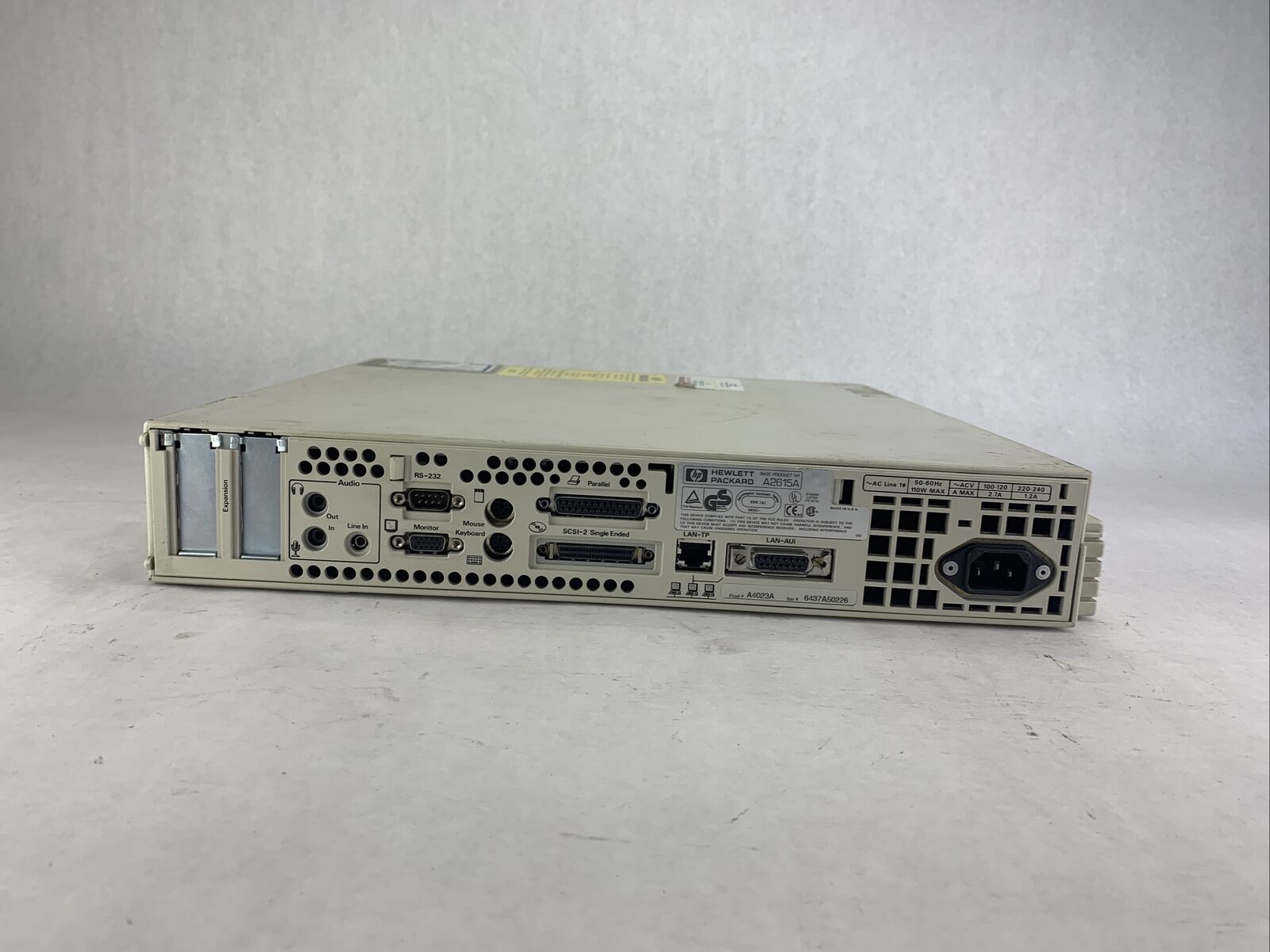 HP 9000 712/60 DT PA-7100LC 60MHz 64MB RAM No HDD No OS Broken MB Clips