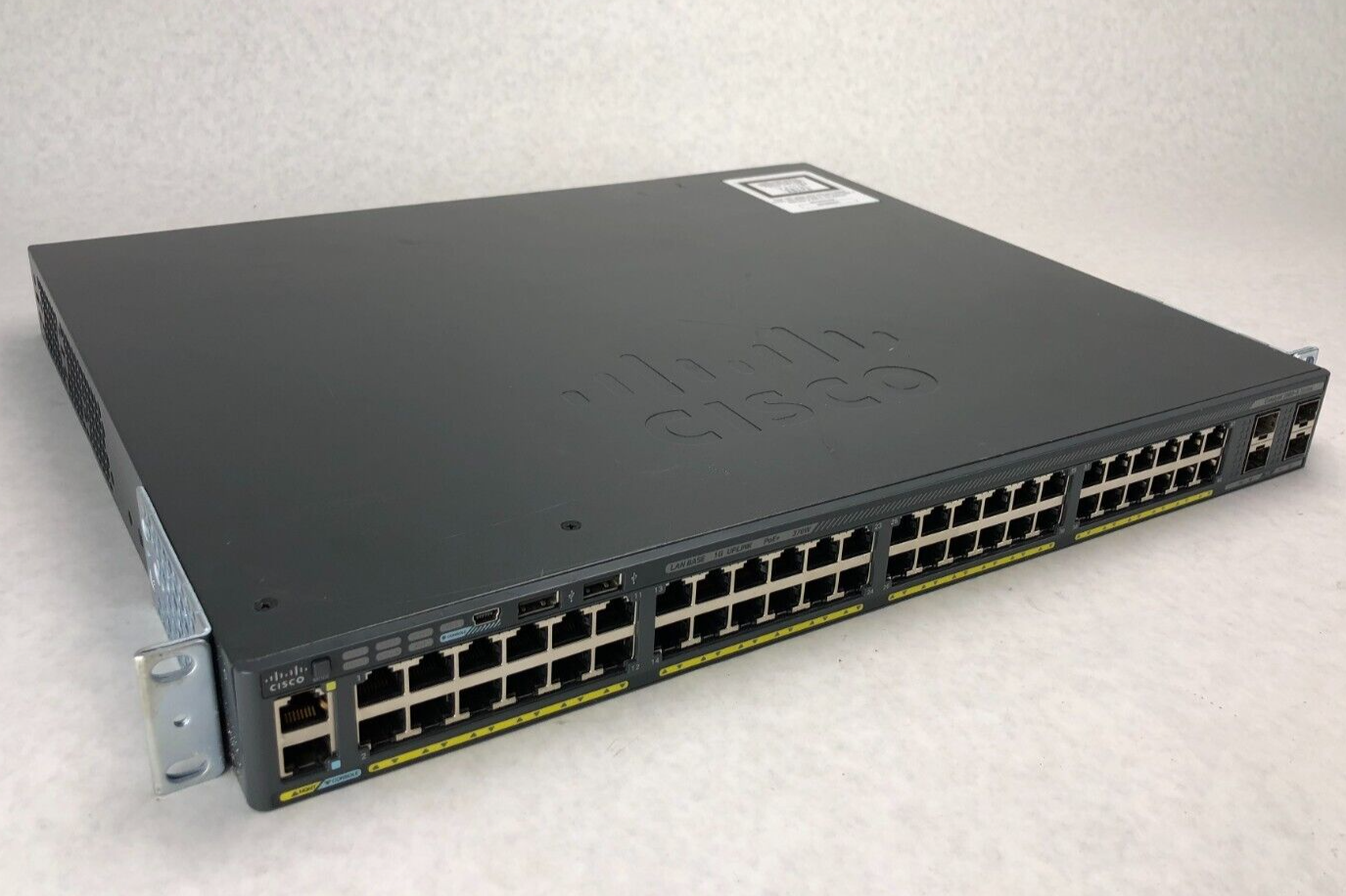 Cisco WS-C2960X-48LPS-L 48 Port GigE PoE SFP LAN Network Switch