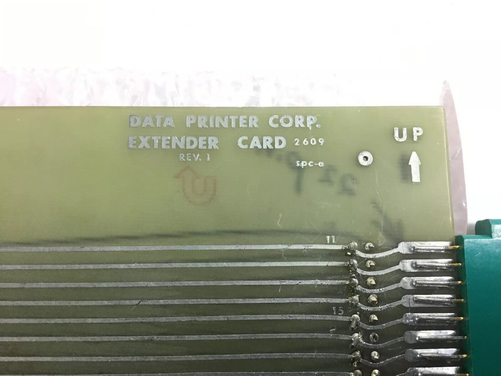 Vintage Data Printer Corp. Circuit 2609 Rev.1 Extender Board 22 Pin