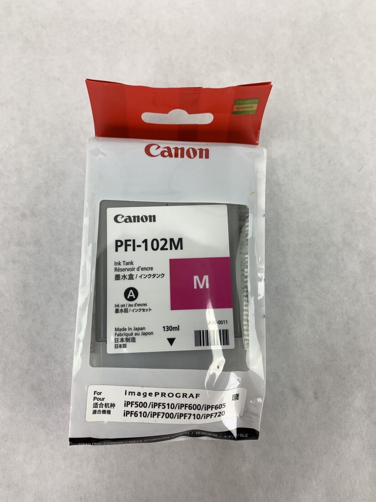 New OEM Canon PFI 102 Magenta 130ml Ink Tank Toner Printer Cartridge