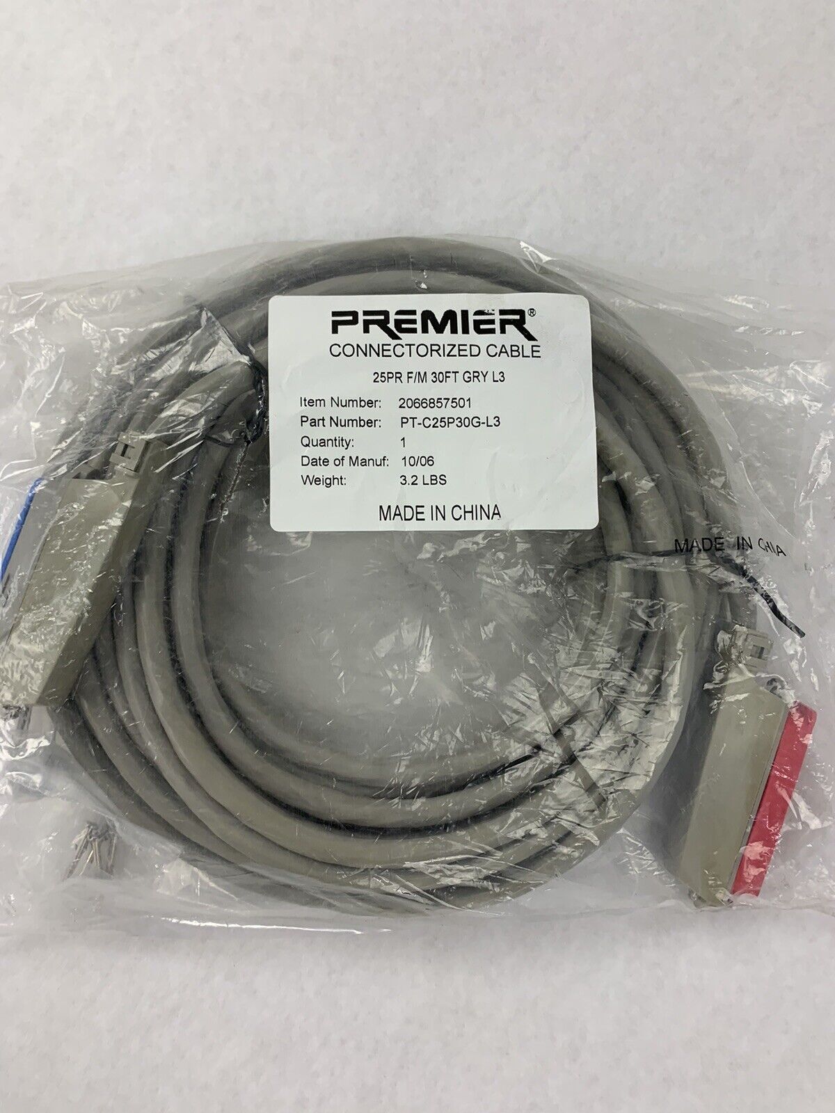 Premier PT-C25P30G-L3 25pr F/M 30FT