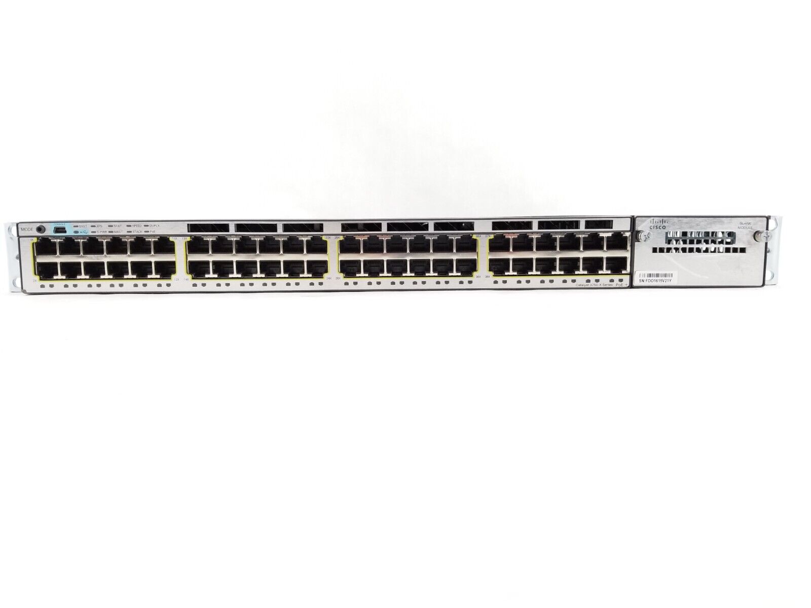 Cisco WS-C3750X-48P-L 48-Port PoE+ Gigabit Switch