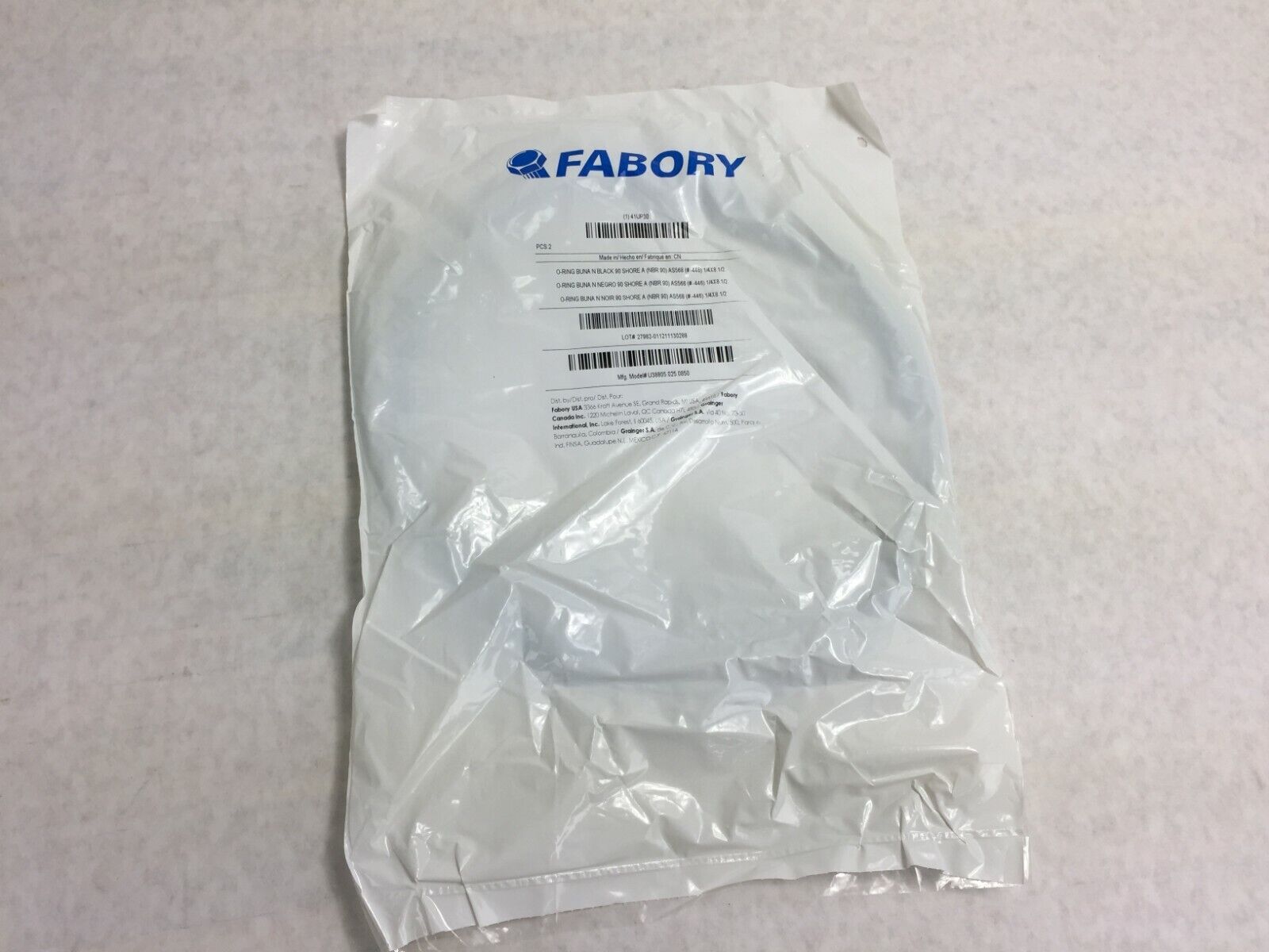 Fabory O-Rings  2 Pack  41UP30  U38805.025.0850  NOS