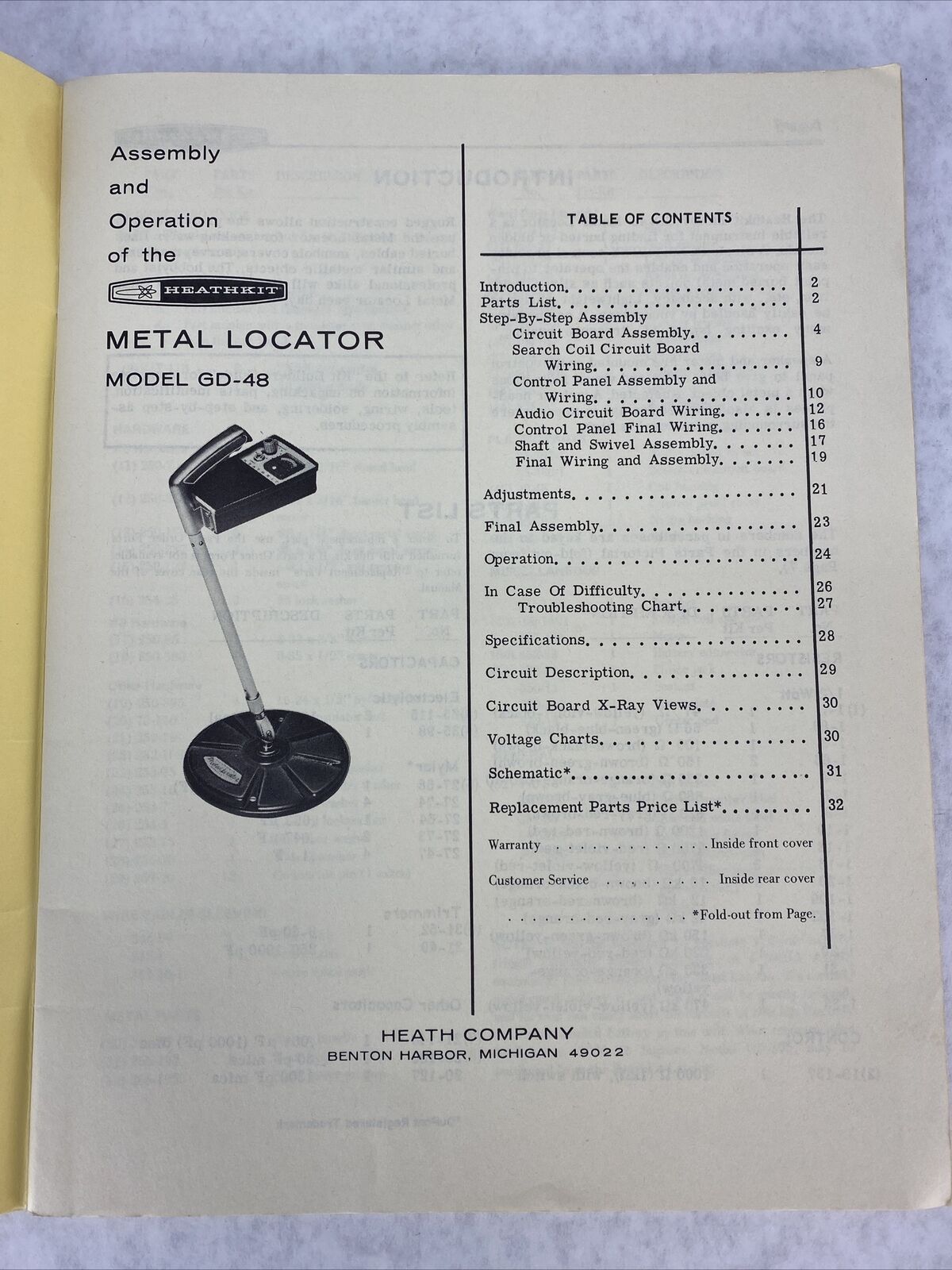 Heathkit GD-48 Metal Locator Assembly Manual 1969 595-984-09