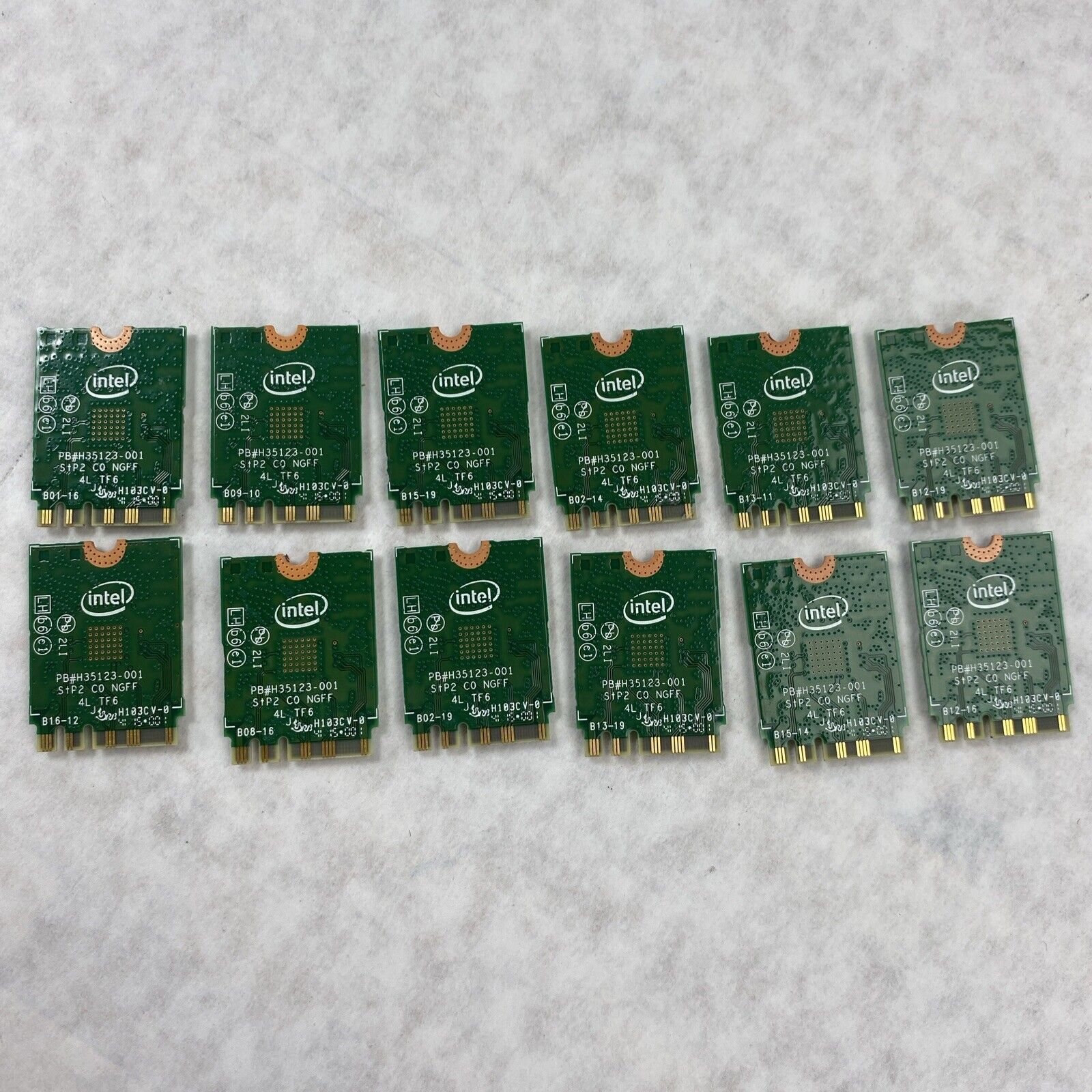 Lot of 12 Intel 3165NGW Dual Band Wireless-AC 3165 WIFI Card