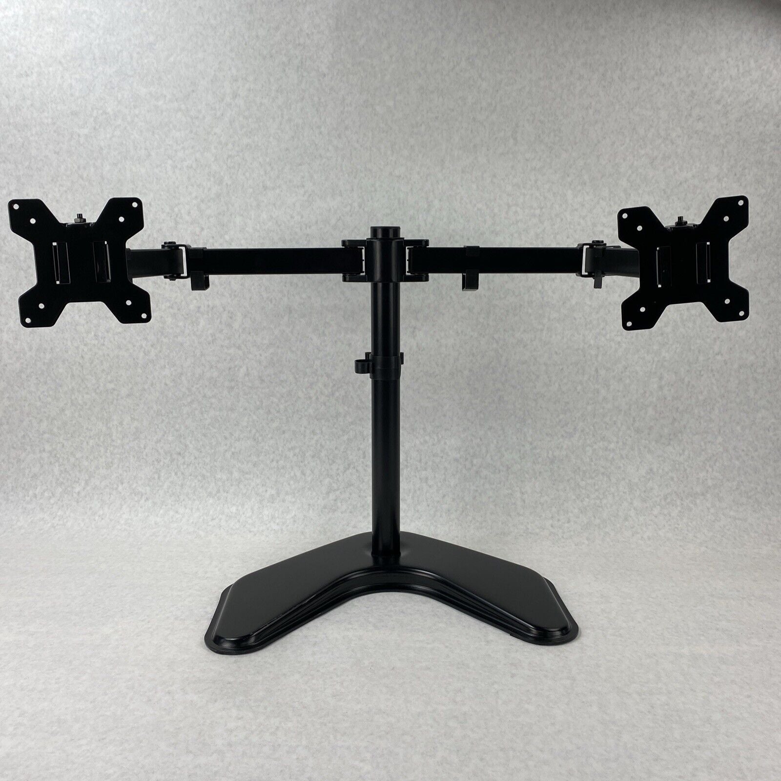 Wali MF002 Free Standing Fully Adjustable Dual LCD Monitor Desk Mount