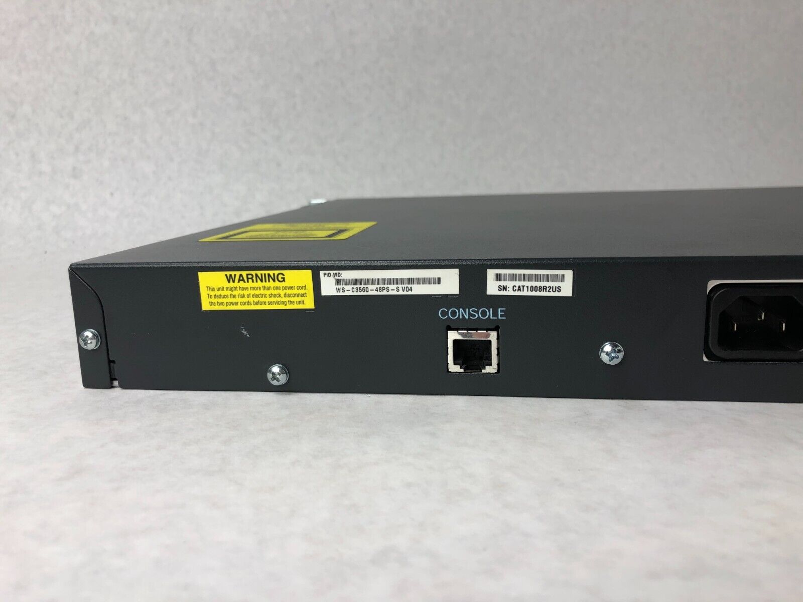 Cisco Catalyst WS-C3560-48PS-S 48-Port PoE Managed Ethernet Network Switch