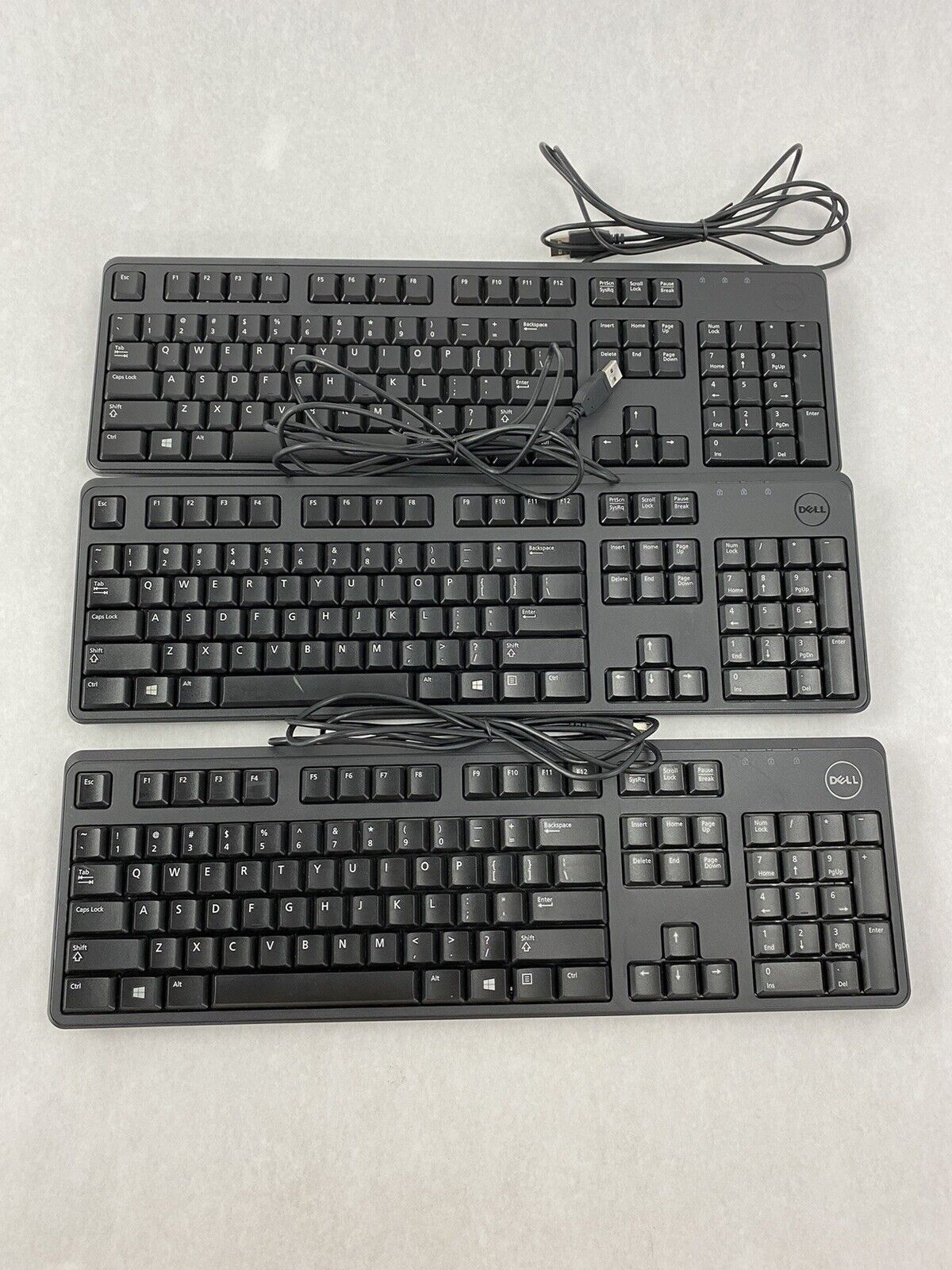 Lot of 3 Dell Keyboards KB212-B DP/N 04G481