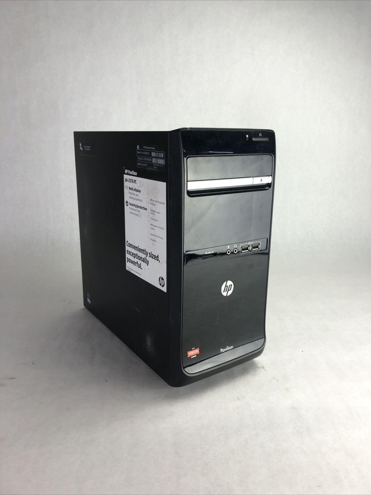 HP Pavilion P62376 MT AMD A4-3420 2.8GHz 4GB RAM No HDD No OS