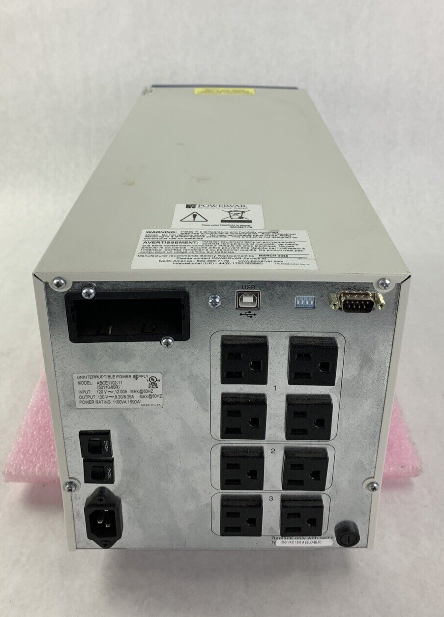 Ametek PowerVar ABCE1102-11 Uninterruptible Power Supply 50110-80R No batteries