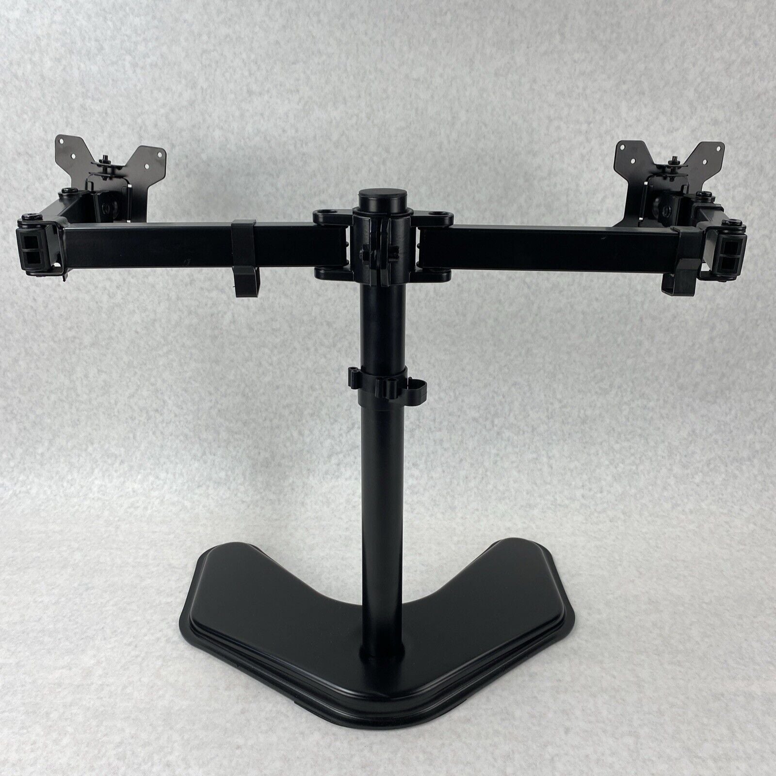 Wali MF002 Free Standing Fully Adjustable Dual LCD Monitor Desk Mount