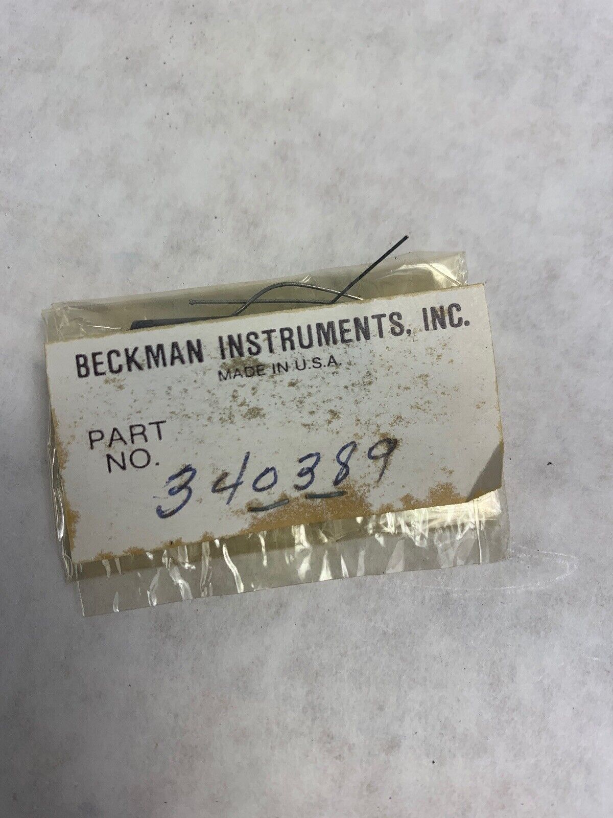 Beckman Instruments Inc Part No. 340389