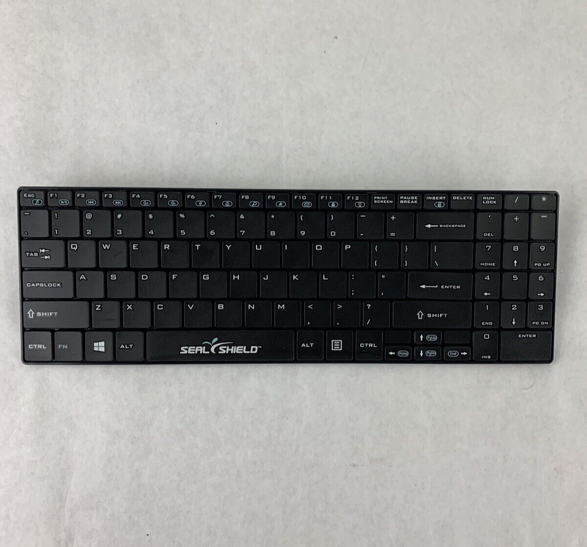 Seal Shield Wireless Waterproof Keyboard SSKSV099WV2 Black Tested No Receiver