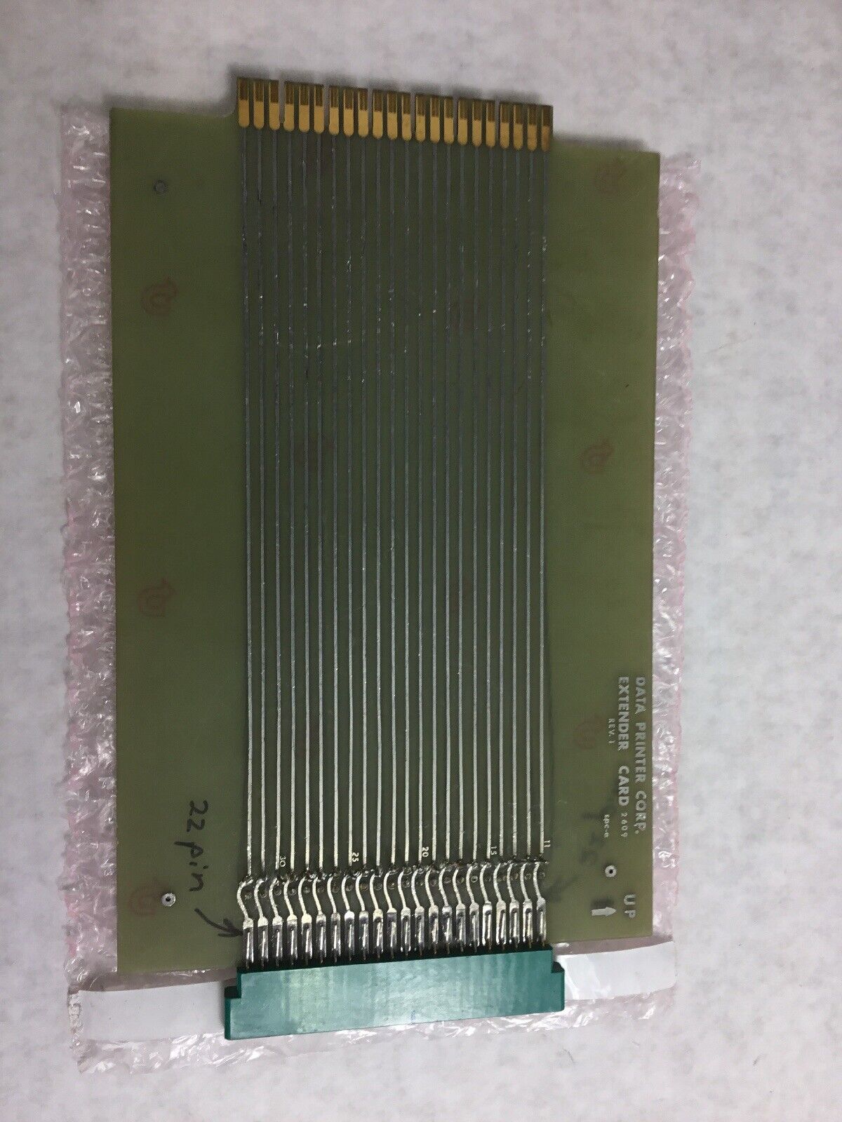 Vintage Data Printer Corp. Circuit 2609 Rev.1 Extender Board 22 Pin