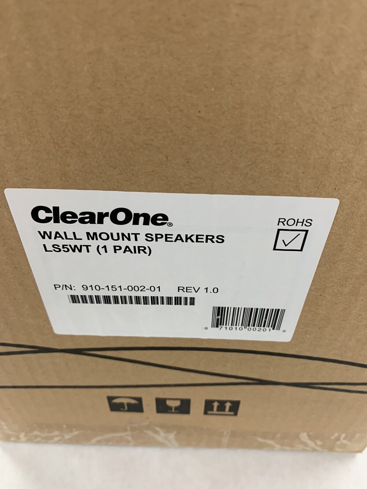 ClearOne LS5WT Wall-Mount Speaker set Pair 910-151-002-01