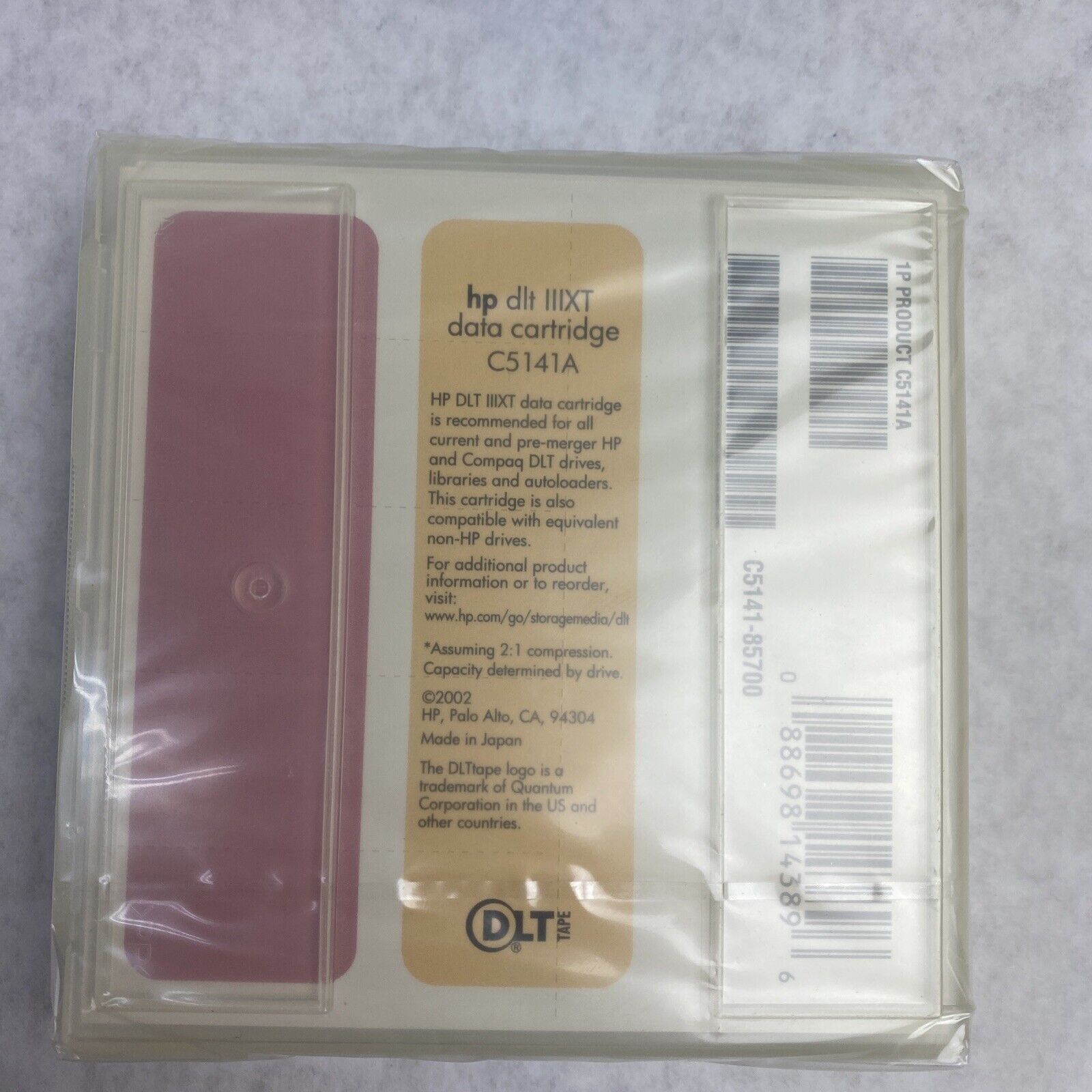 HP DLT IIIXT 30GB Data Cartridge SureStore Tape C5141A-85700