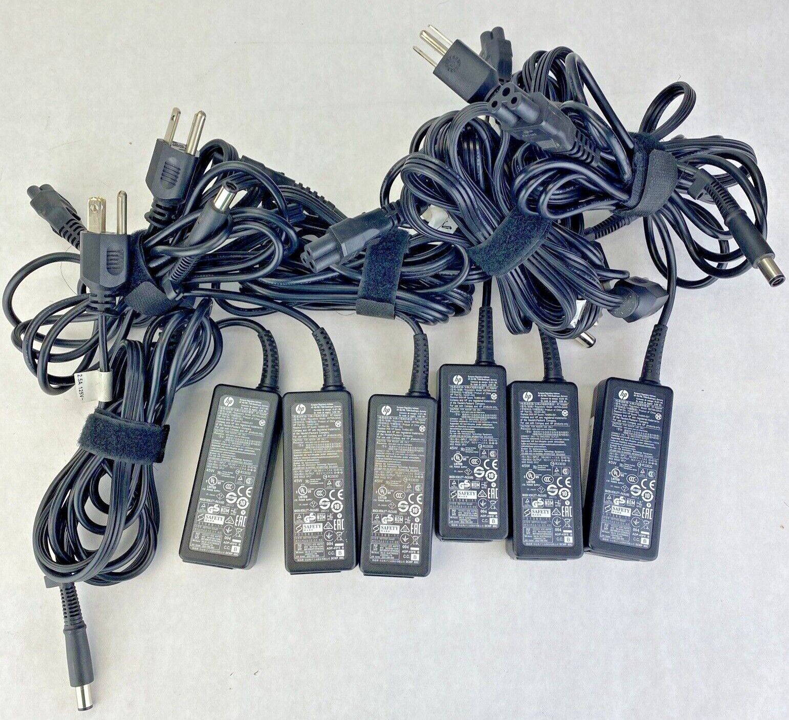 Lot of 6 HP 744481-003 adapter charger power supply 7.4mm*5.0mm 45W 19.5V 2.31A