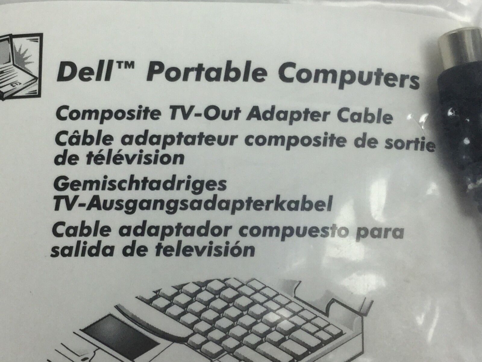 Genuine Dell 07309P Composite Coax TV Out Cable   Factory Sealed