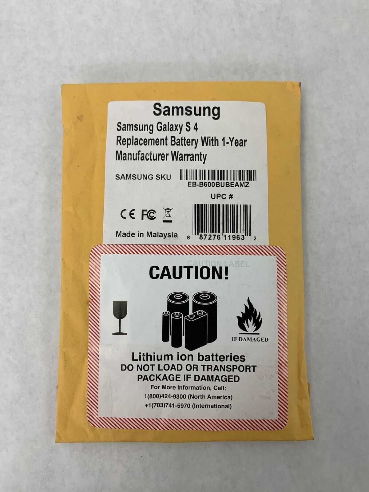 New OEM Samsung Galaxy S4 Battery 2600 mAh EB-B600BUBEAMZ