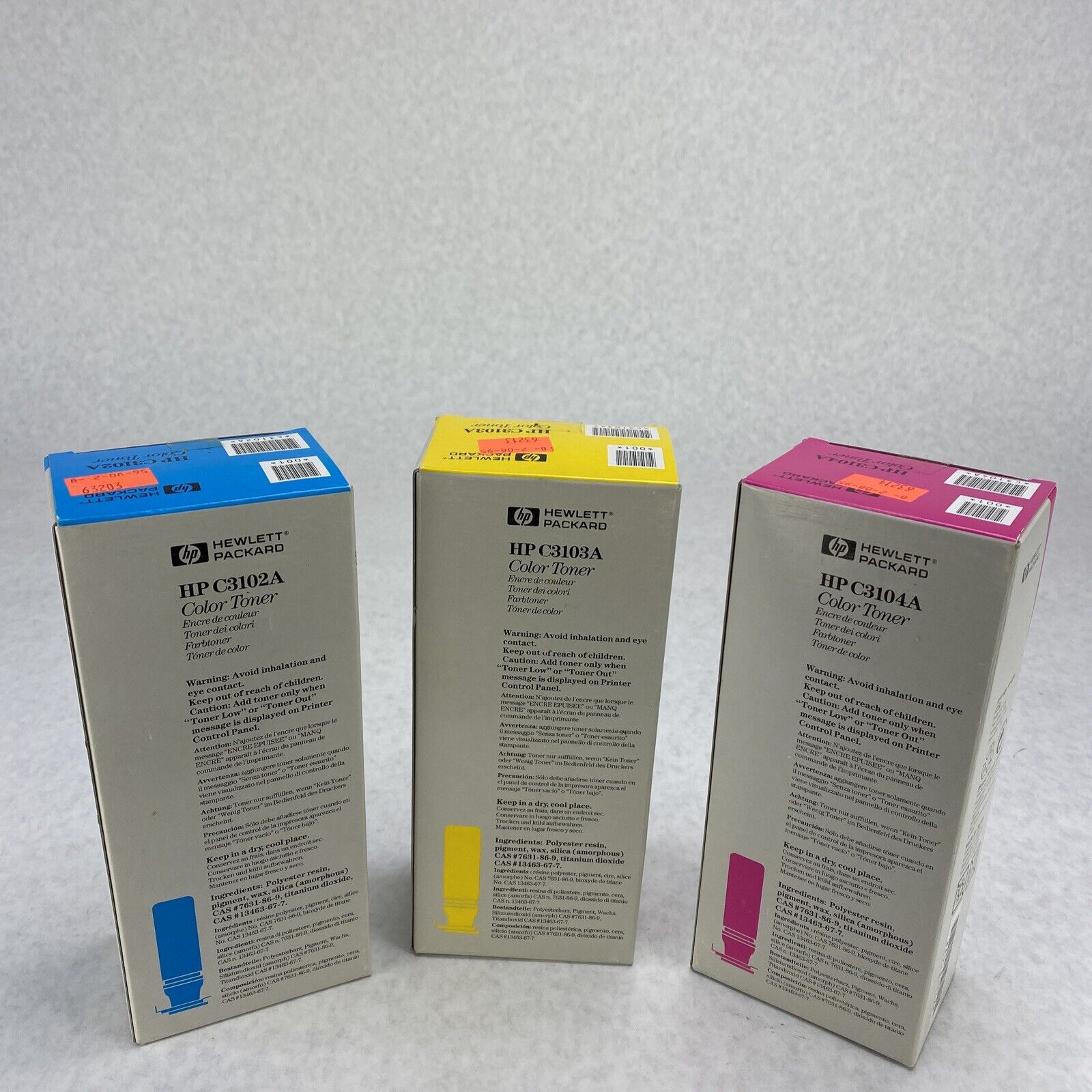 HP C3102A Cyan + C3103A Yellow + C3104A Magenta Color Toner Cartridge LaserJet 5