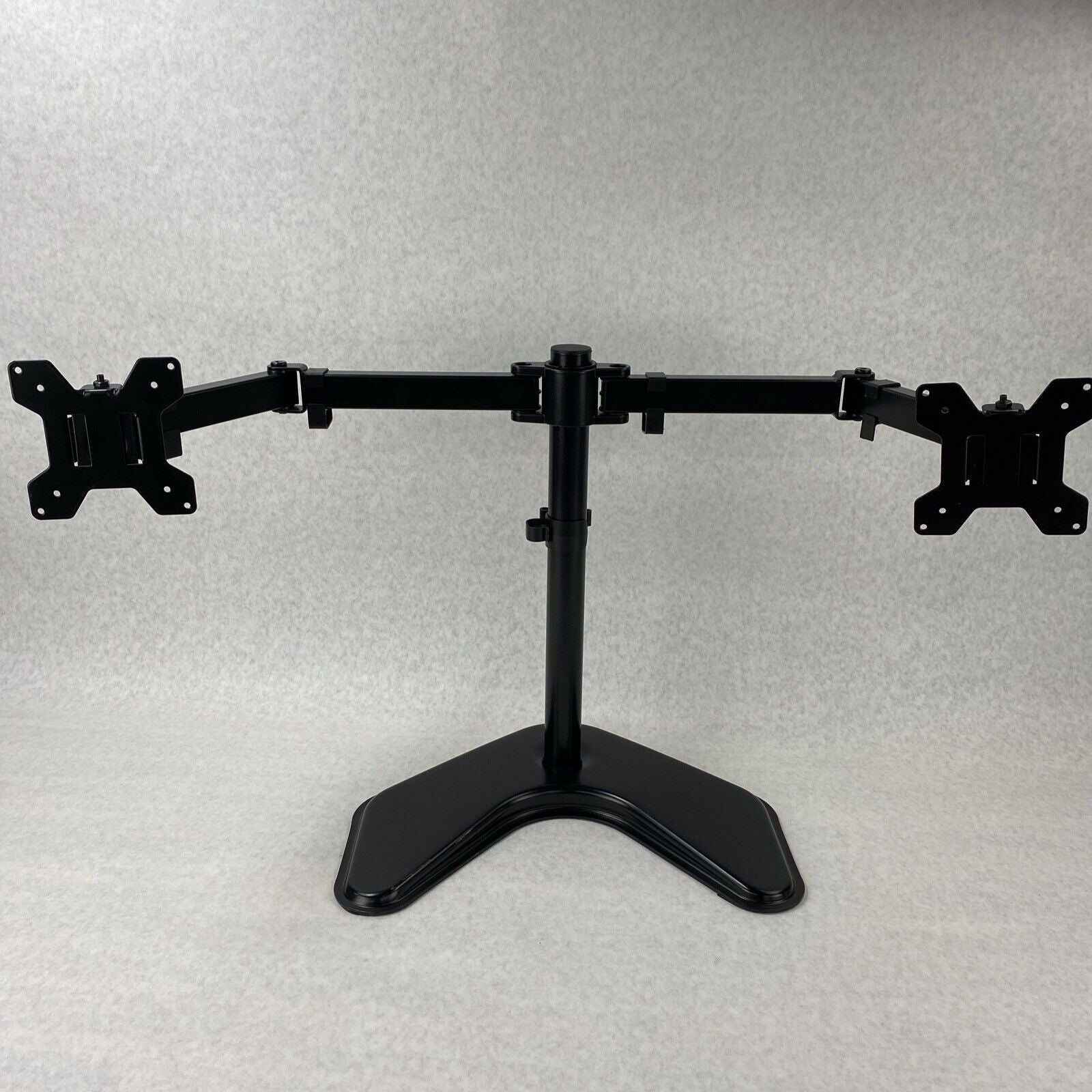 Wali MF002 Free Standing Fully Adjustable Dual LCD Monitor Desk Mount