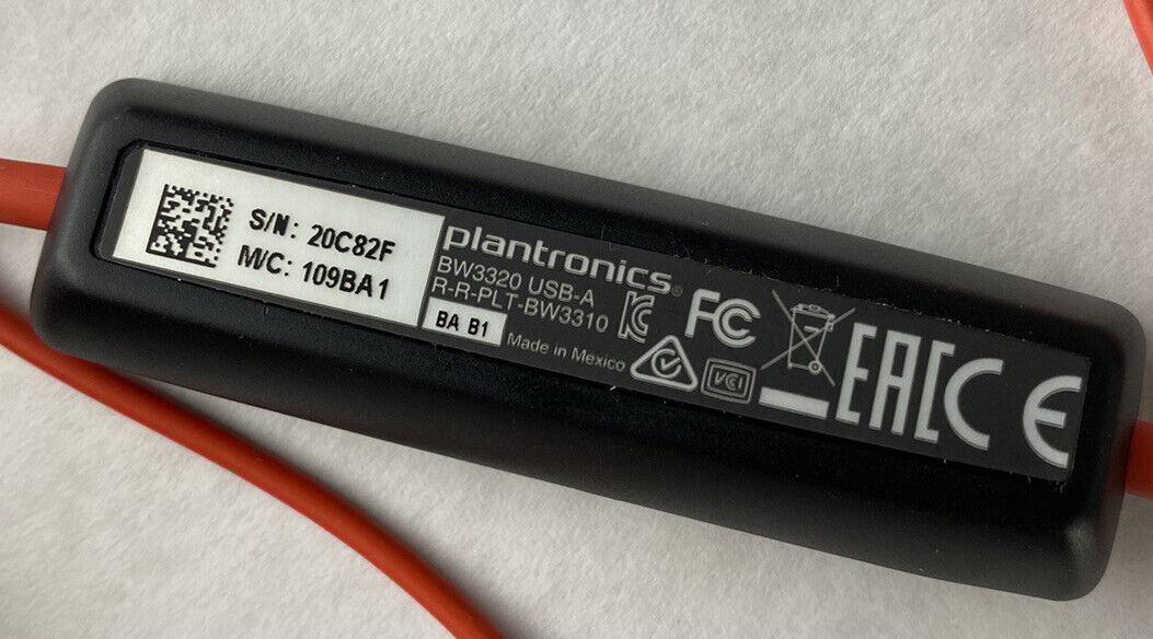 Plantronics Blackwire 3320 BW3320 USB-A BAD MICROPHONE