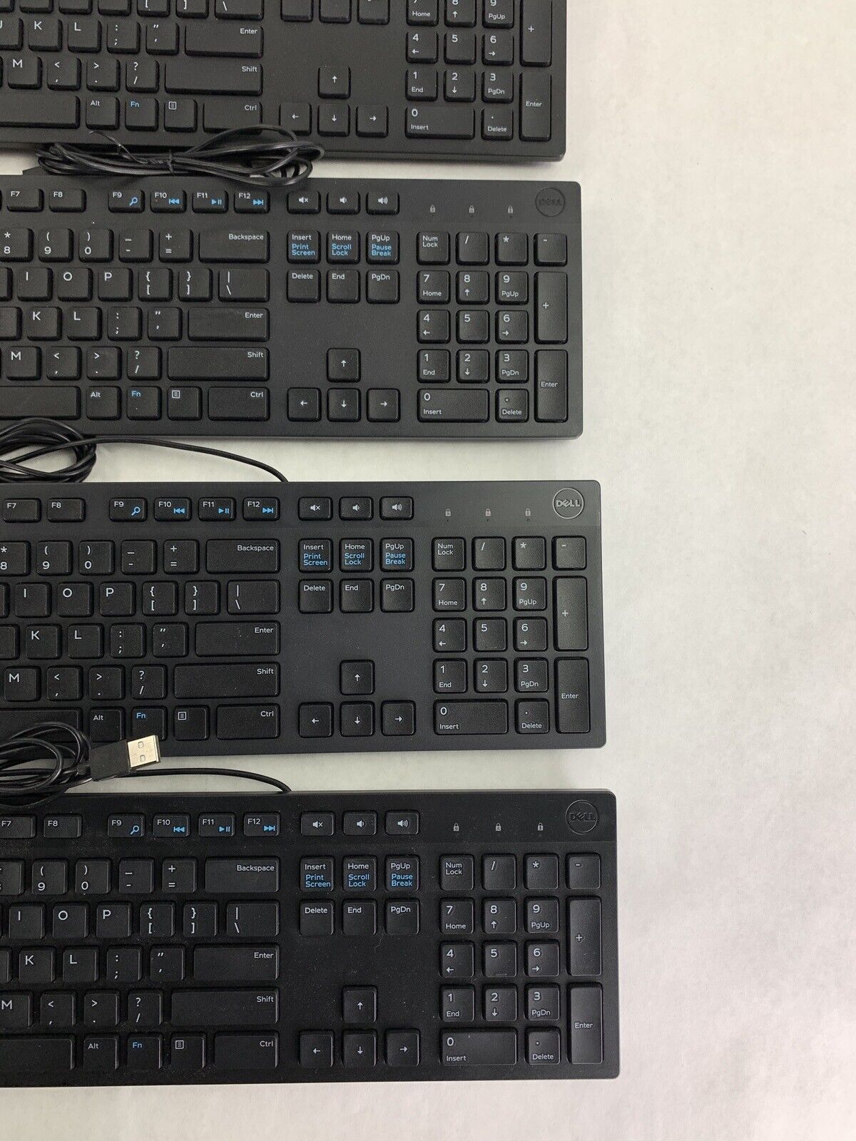 Lot 0f 5  Dell Wired Keyboard Black KB216