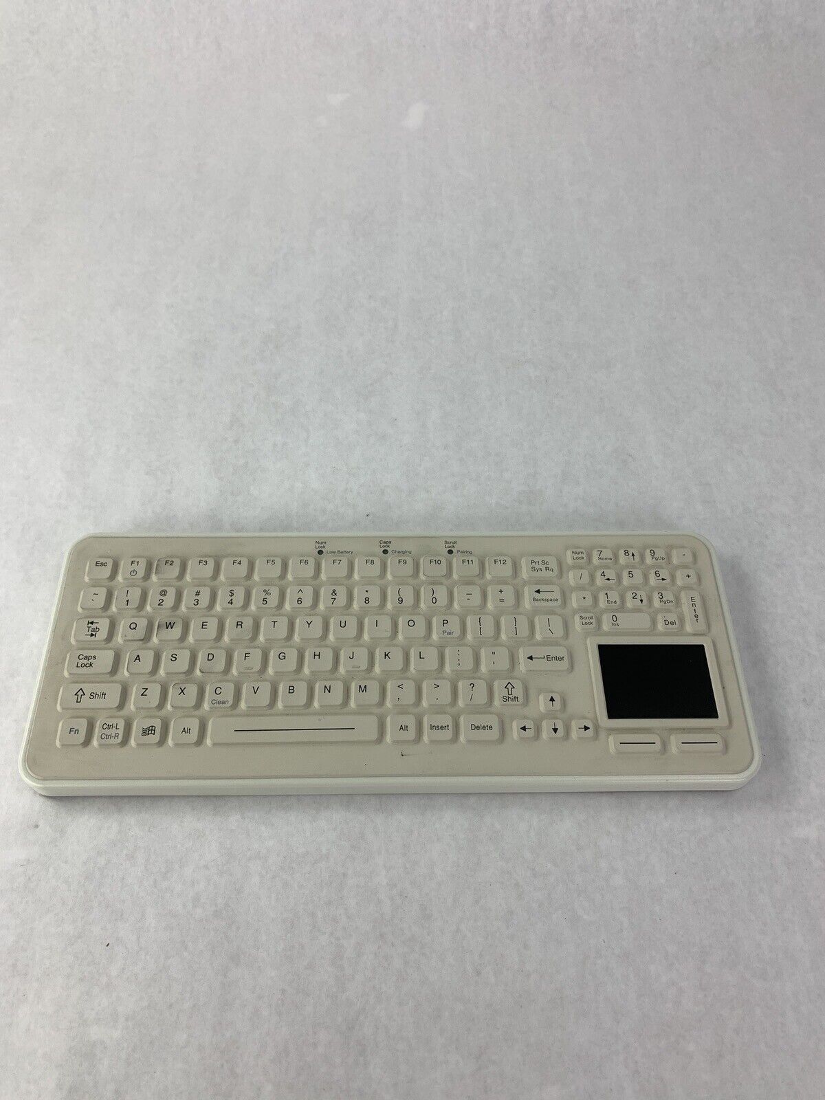 iKey Sk-97-TP Water Resistant USB Industrial Desktop Keyboard White SkinnyBoard